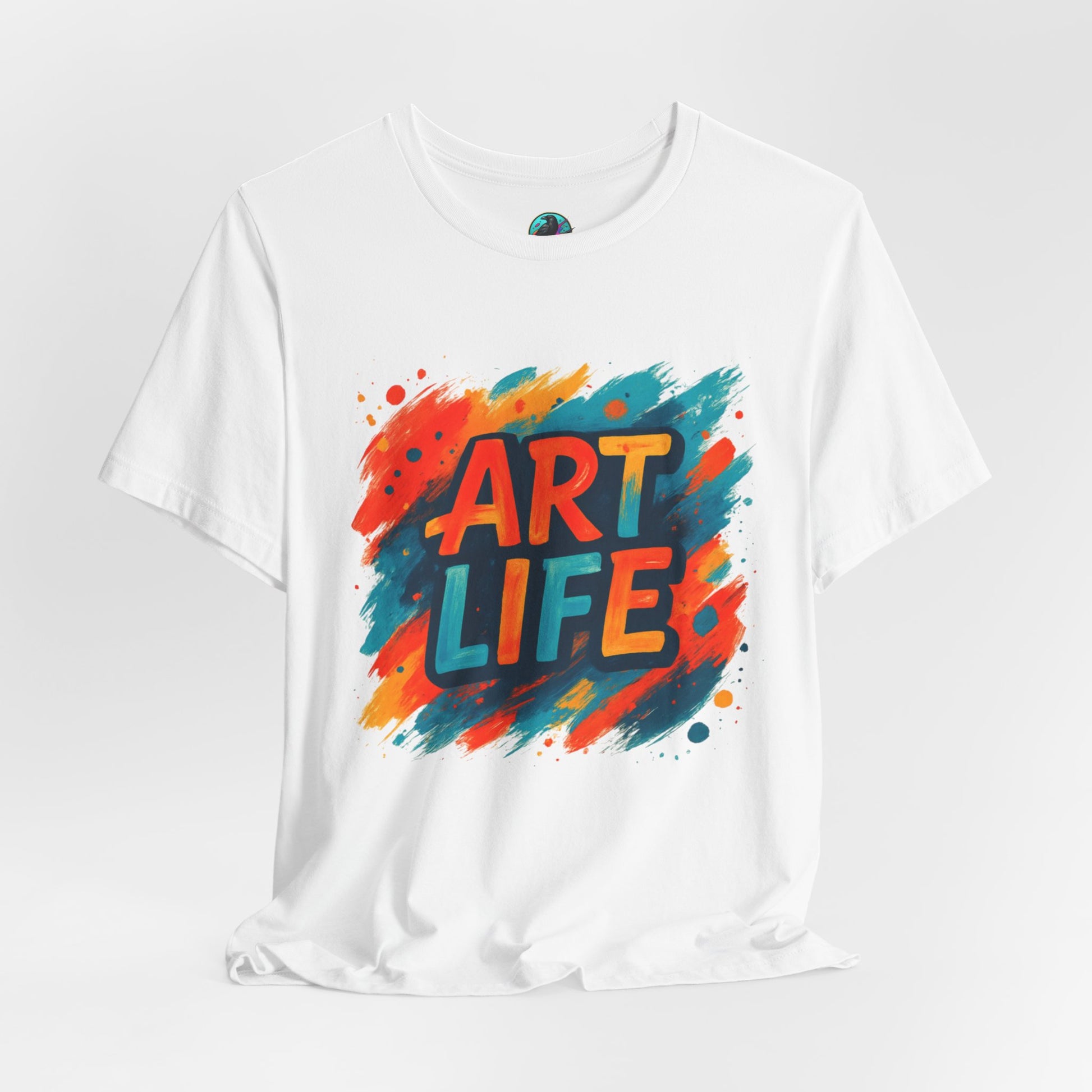 Art Life Graphic Tee - Colorful Painter Brushstroke T‑Shirt Printify