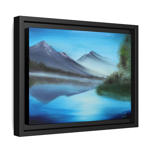 Mirror of the Mountains - Framed Canvas Print