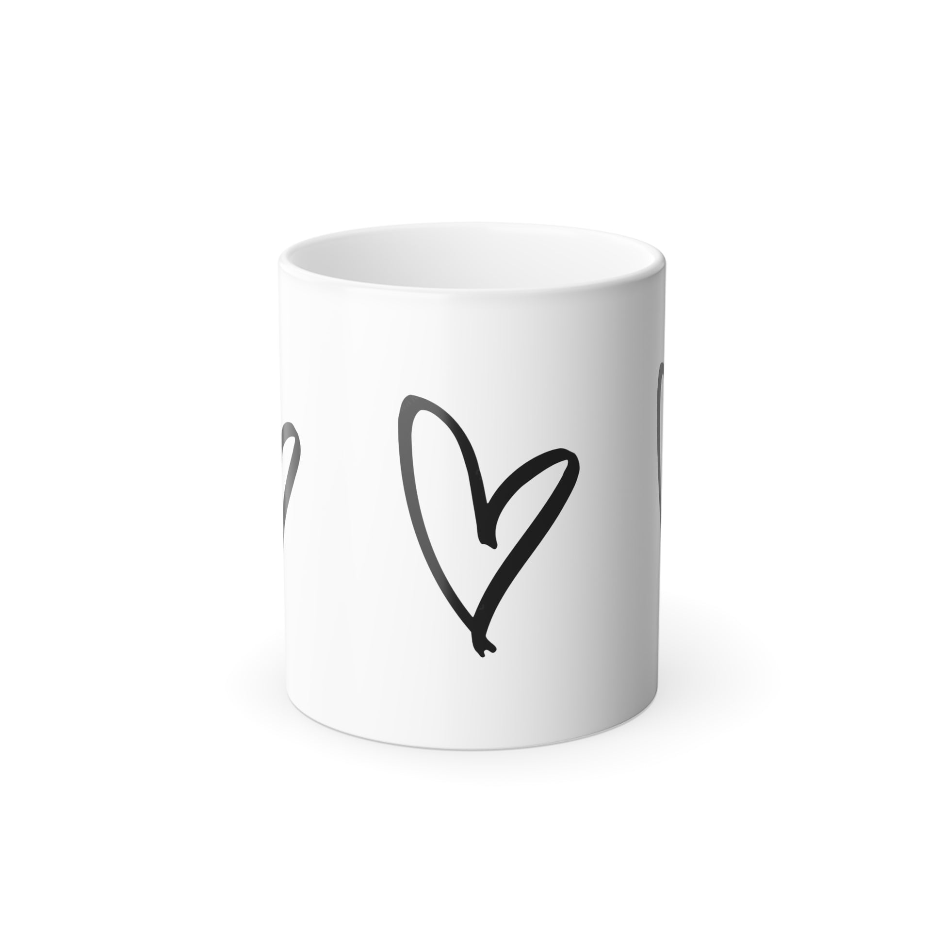 Color-Changing Heart Mug — 11oz Morphing Coffee Cup Printify