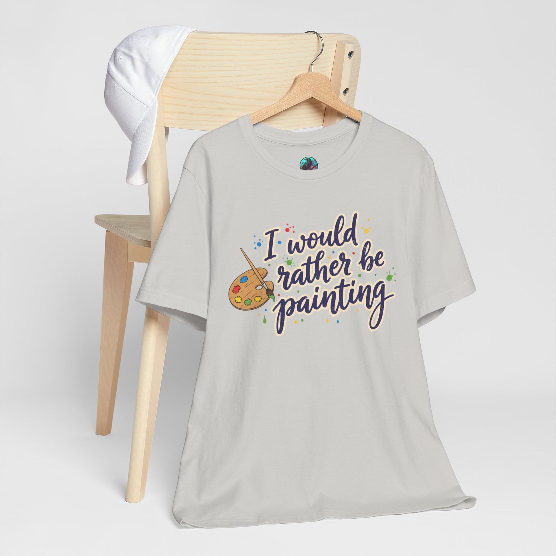 I Would Rather Be Painting T-Shirt – Artist Palette Graphic Tee Printify