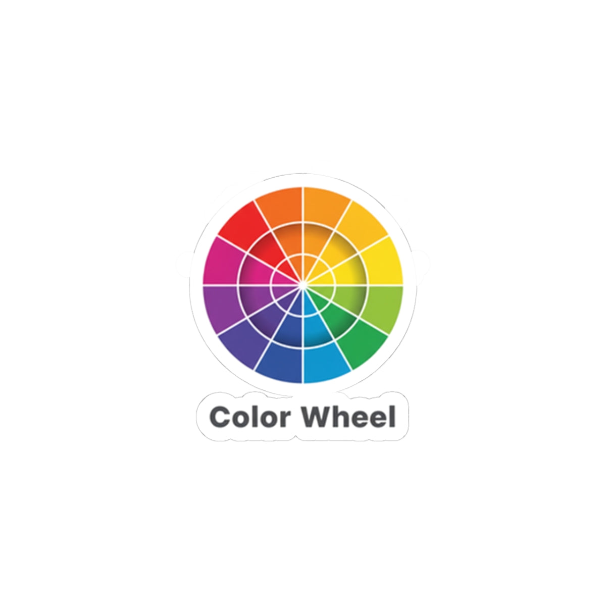 Color Wheel Sticker - Rainbow Palette Design for Laptops, Planners & Art Supplies Printify