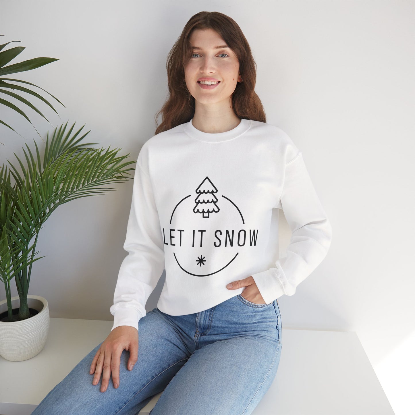 Cozy Holiday Sweatshirt - Let It Snow, Christmas Gift, Winter Apparel, Unisex Crewneck, Festive Outfit, Gift for Her