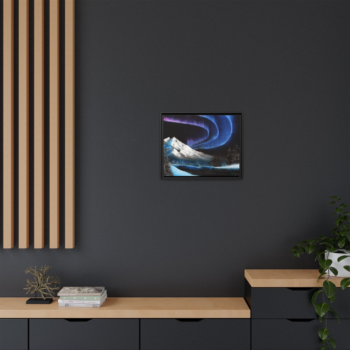 Beneath the Violet Sky - Framed Canvas Print