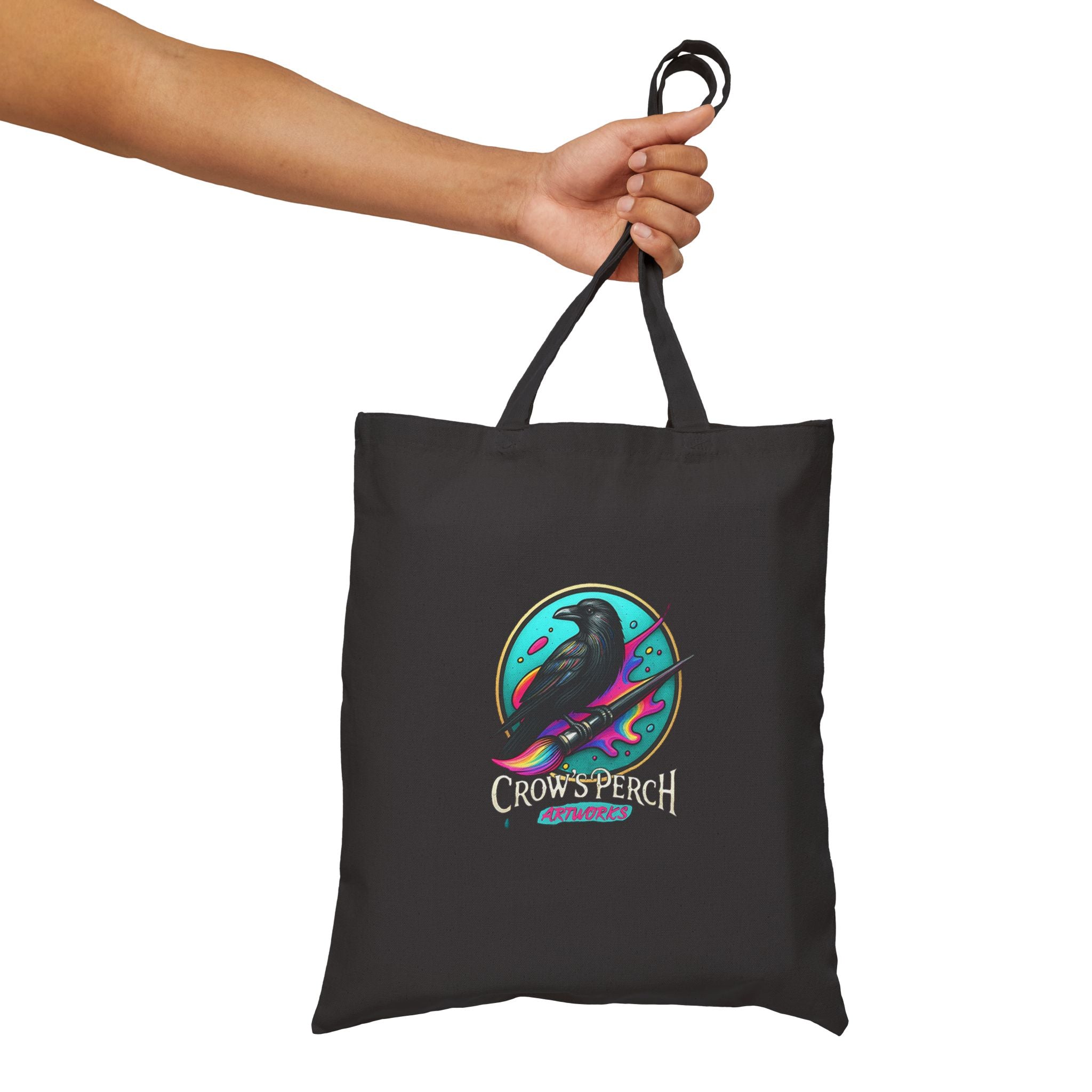 Crow's Perch Artworks Canvas Tote Bag, Eco-Friendly Shopping Bag
