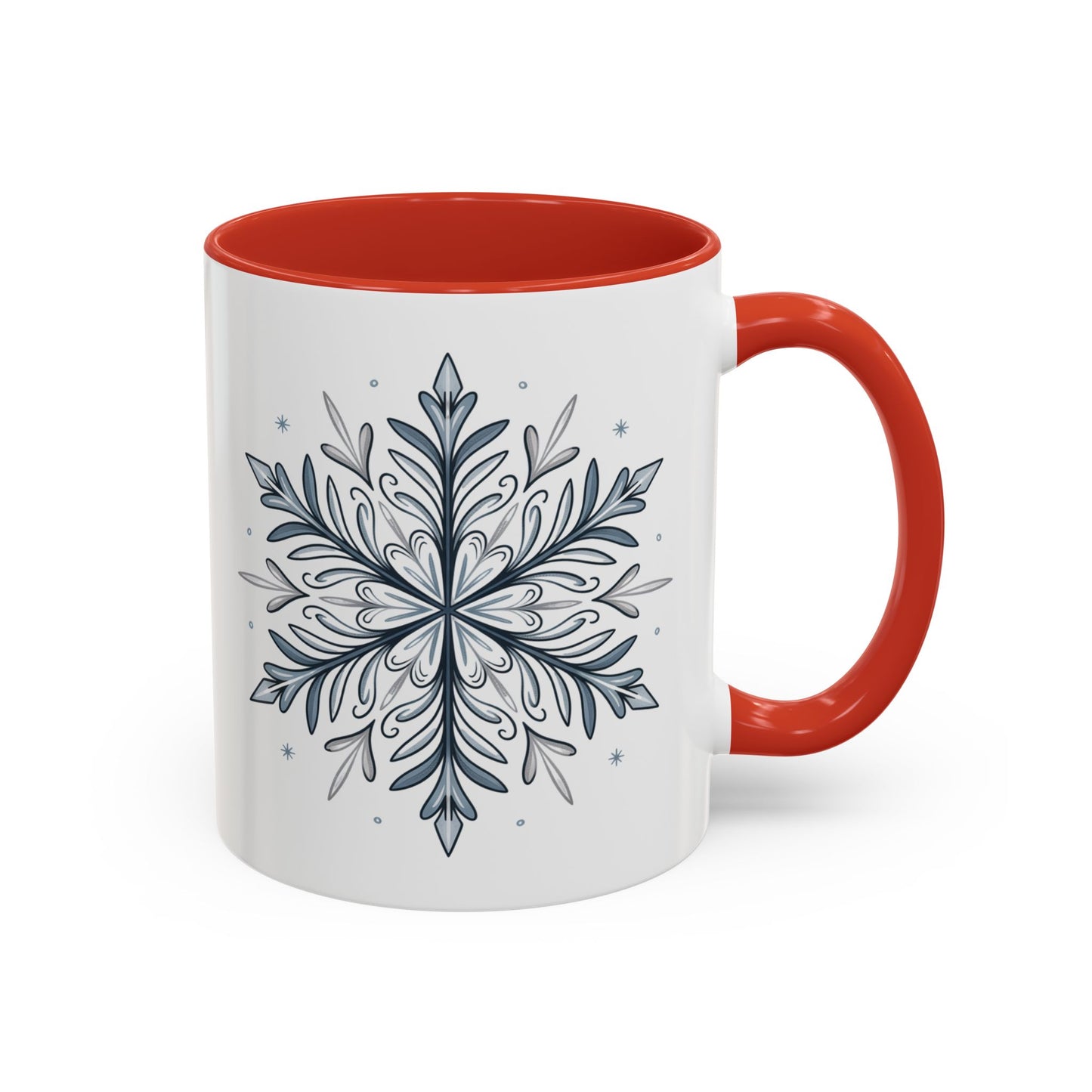 Cozy Winter Accent Coffee Mug - Perfect Gift for Hot Beverage Lovers, Seasonal Decor, Snowflake Design, Winter Mug, Holiday Cheer