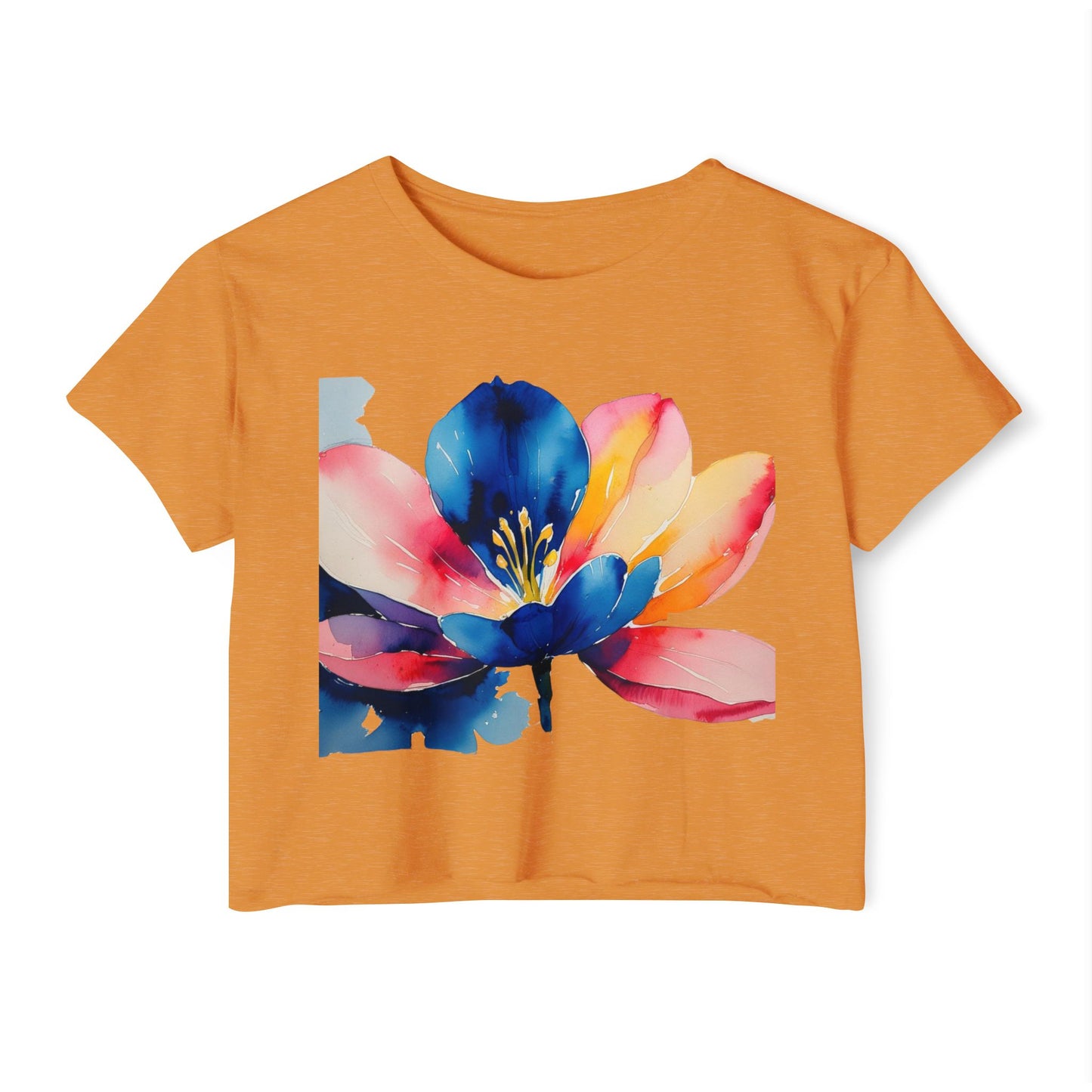 Women's Floral Festival Crop Top | Summer Top, Music Festival Outfit, Boho Chic Style, Vacation Wear, Beach Party Tee