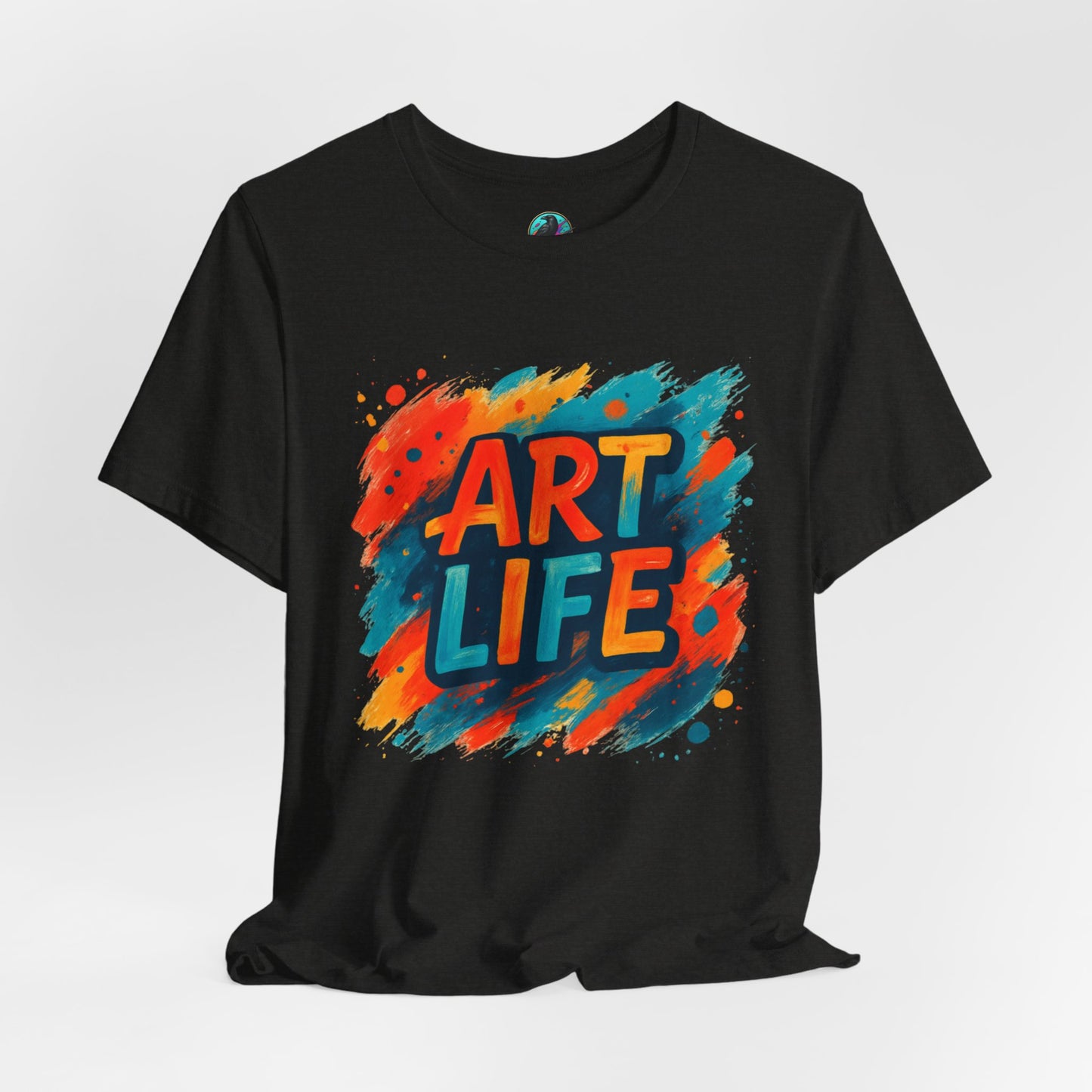 Art Life Graphic Tee - Colorful Painter Brushstroke T‑Shirt Printify