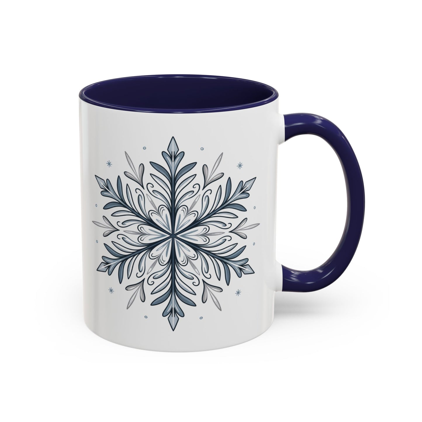 Cozy Winter Accent Coffee Mug - Perfect Gift for Hot Beverage Lovers, Seasonal Decor, Snowflake Design, Winter Mug, Holiday Cheer