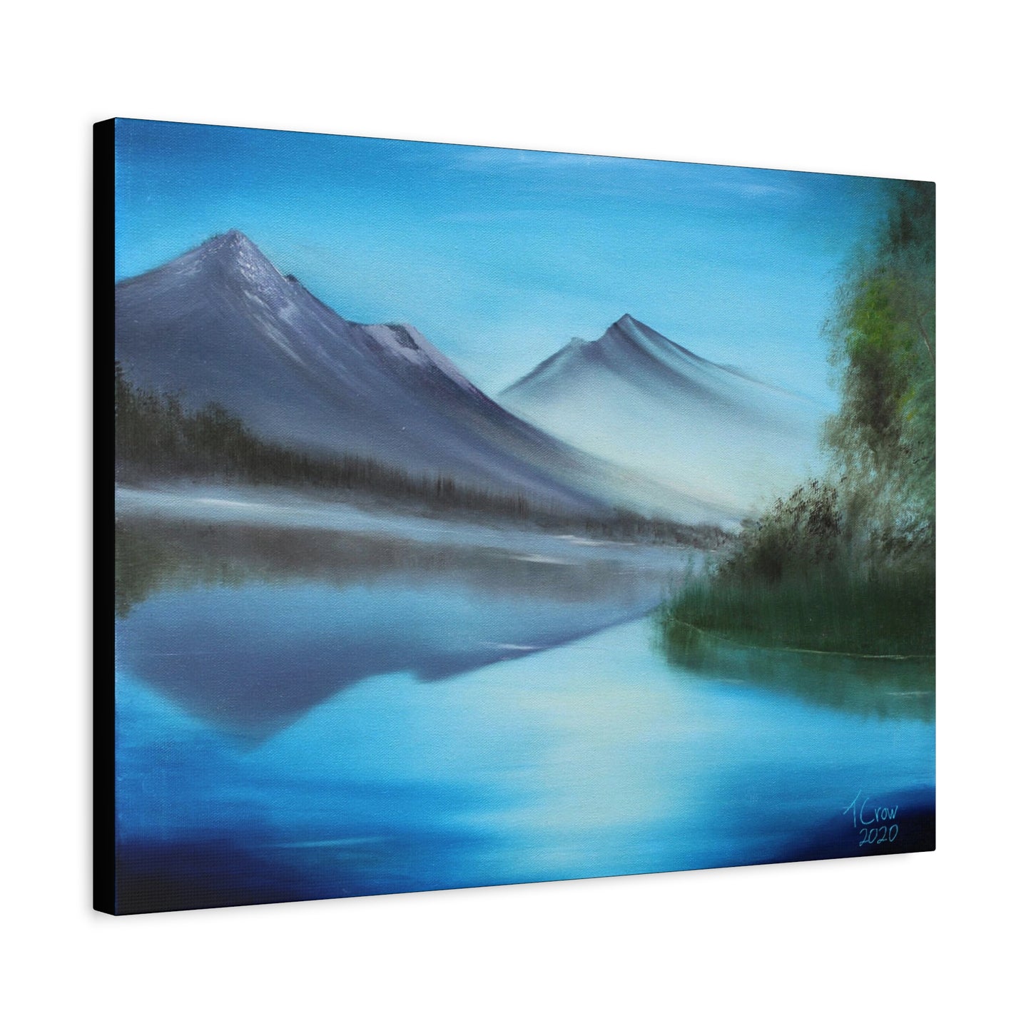 Serene Landscape Canvas Print - Tranquil Mountain Reflection