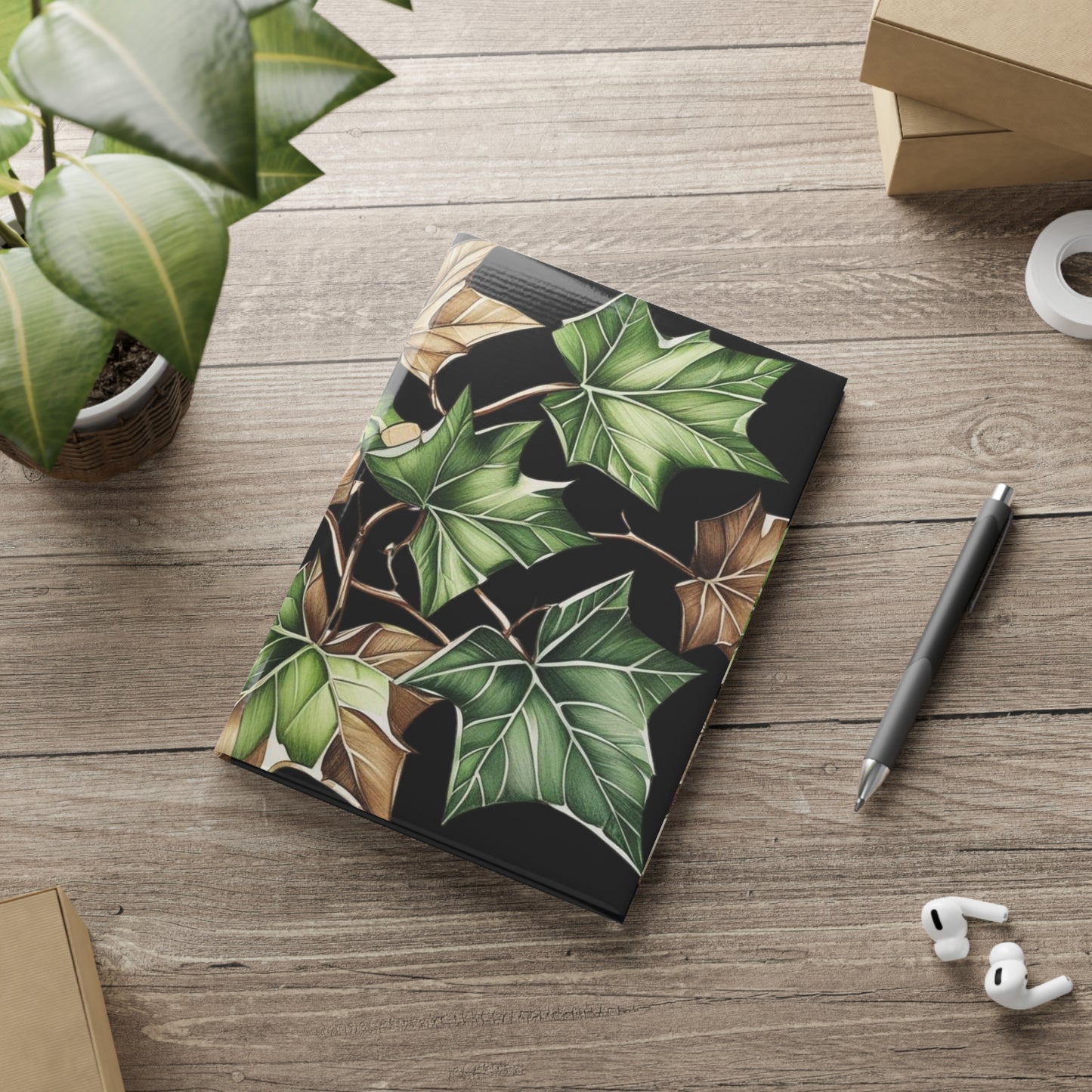 Elegant Ivy Hardcover Notebook - Journal for Nature Lovers, Perfect for Gifts, Personalize Your Thoughts, Eco-Friendly Stationery, [...]
