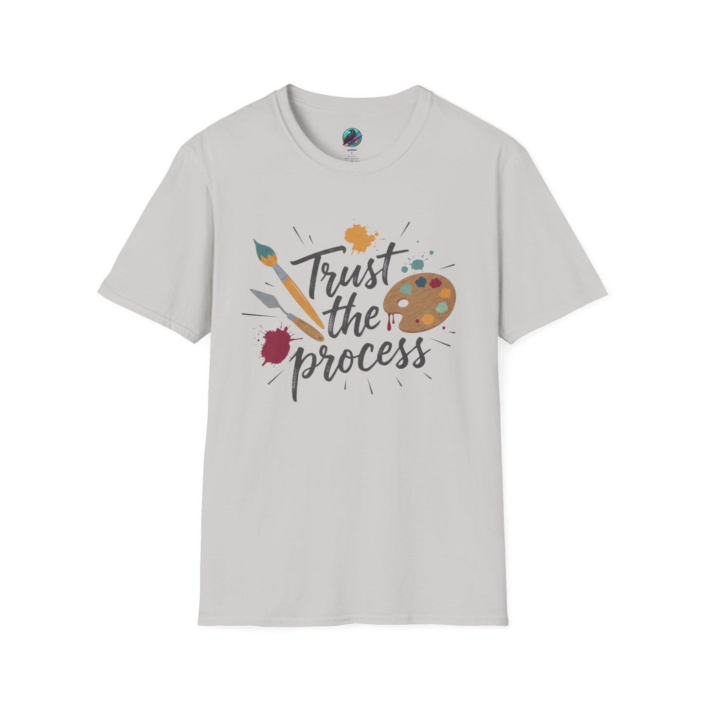 Trust the Process Artist T-Shirt - Inspirational Painter Tee with Palette & Brush Printify