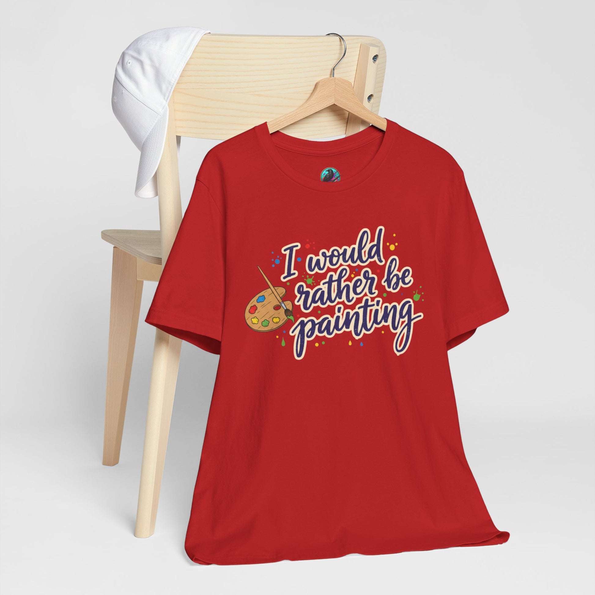 I Would Rather Be Painting T-Shirt – Artist Palette Graphic Tee Printify