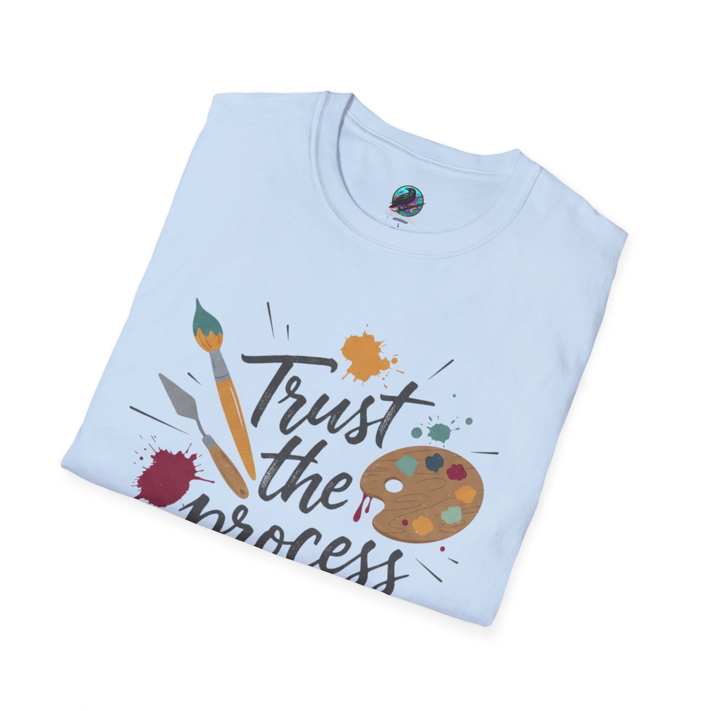 Trust the Process Artist T-Shirt - Inspirational Painter Tee with Palette & Brush Printify