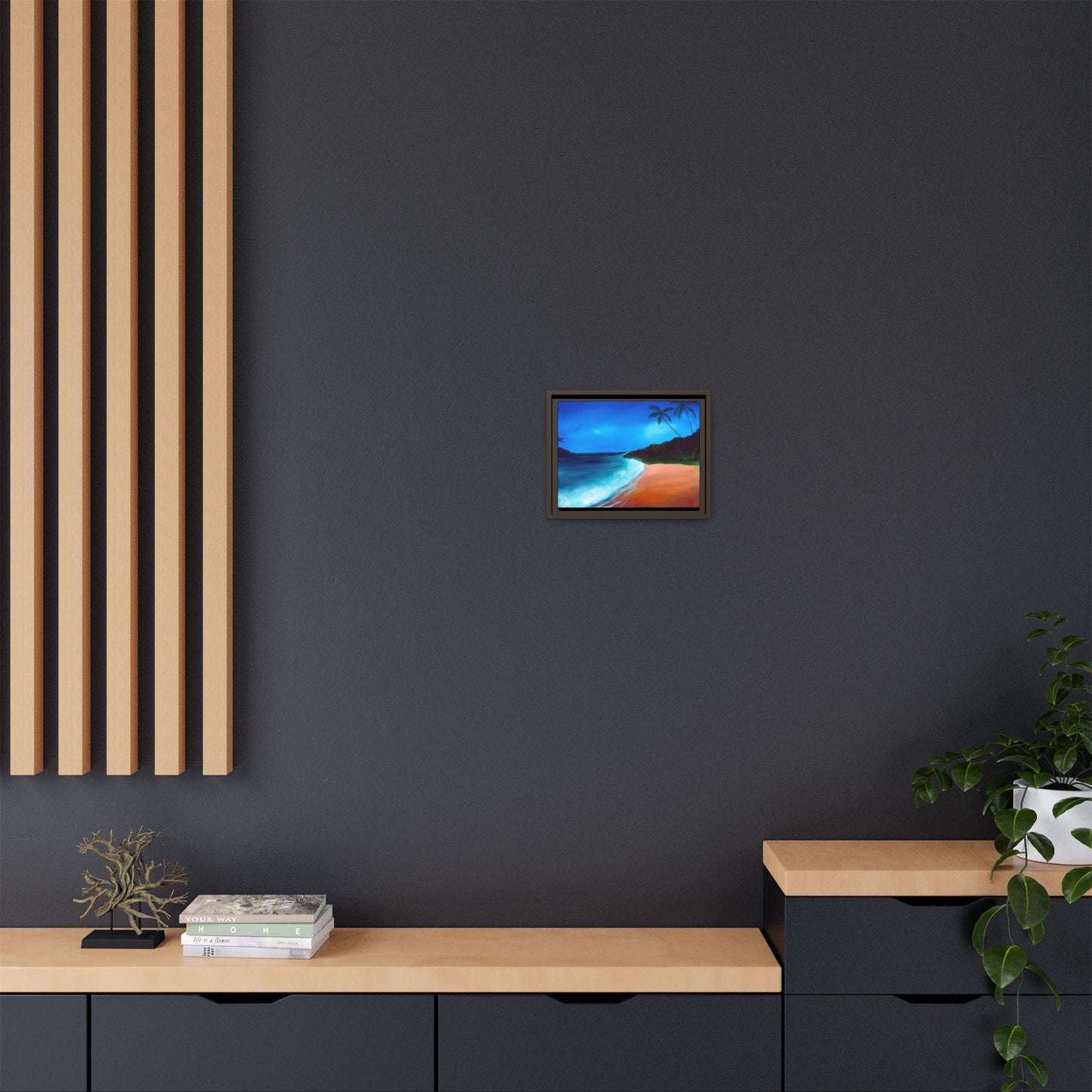 Sunlit Tide - Framed Canvas Print