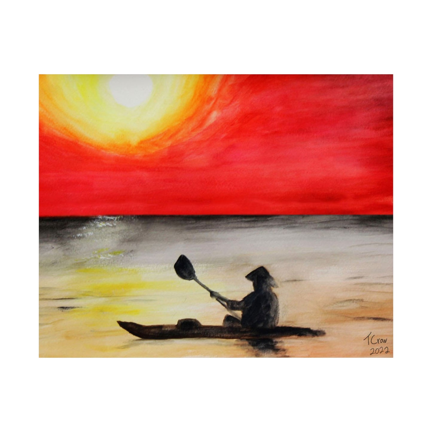 Kayaker at Sunset - Matte Poster Print
