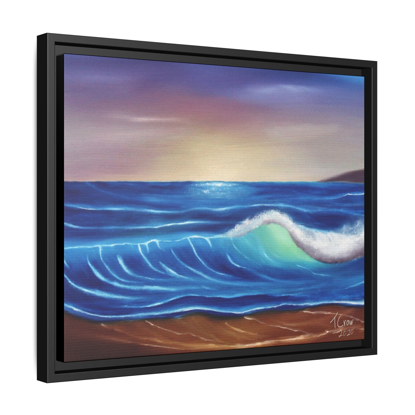 Ocean Wave - Framed Canvas Print