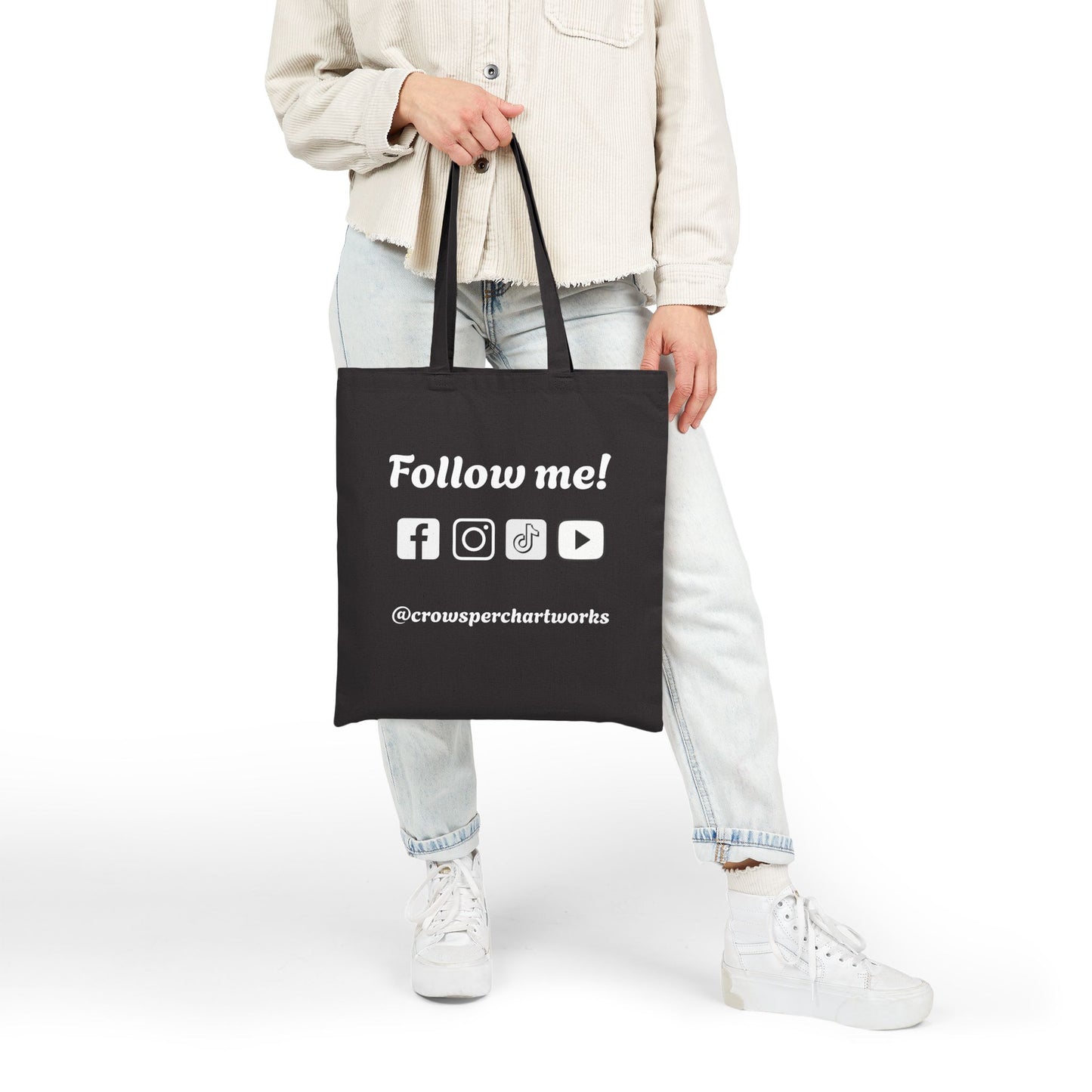 Crow's Perch Artworks Canvas Tote Bag, Eco-Friendly Shopping Bag, Stylish Reusable Grocery Tote, Bird Lover Gift, Artful Carryall