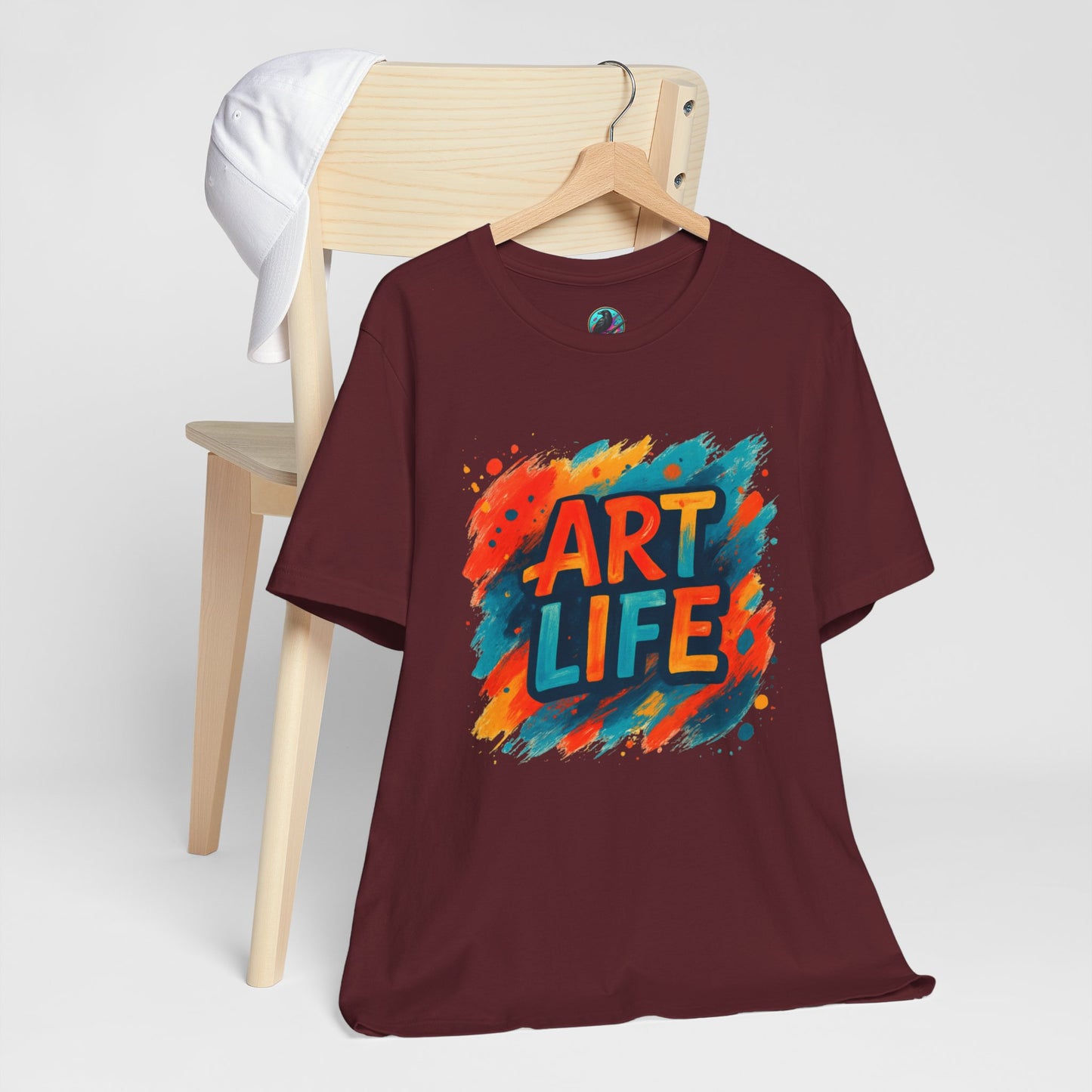 Art Life Graphic Tee - Colorful Painter Brushstroke T‑Shirt Printify