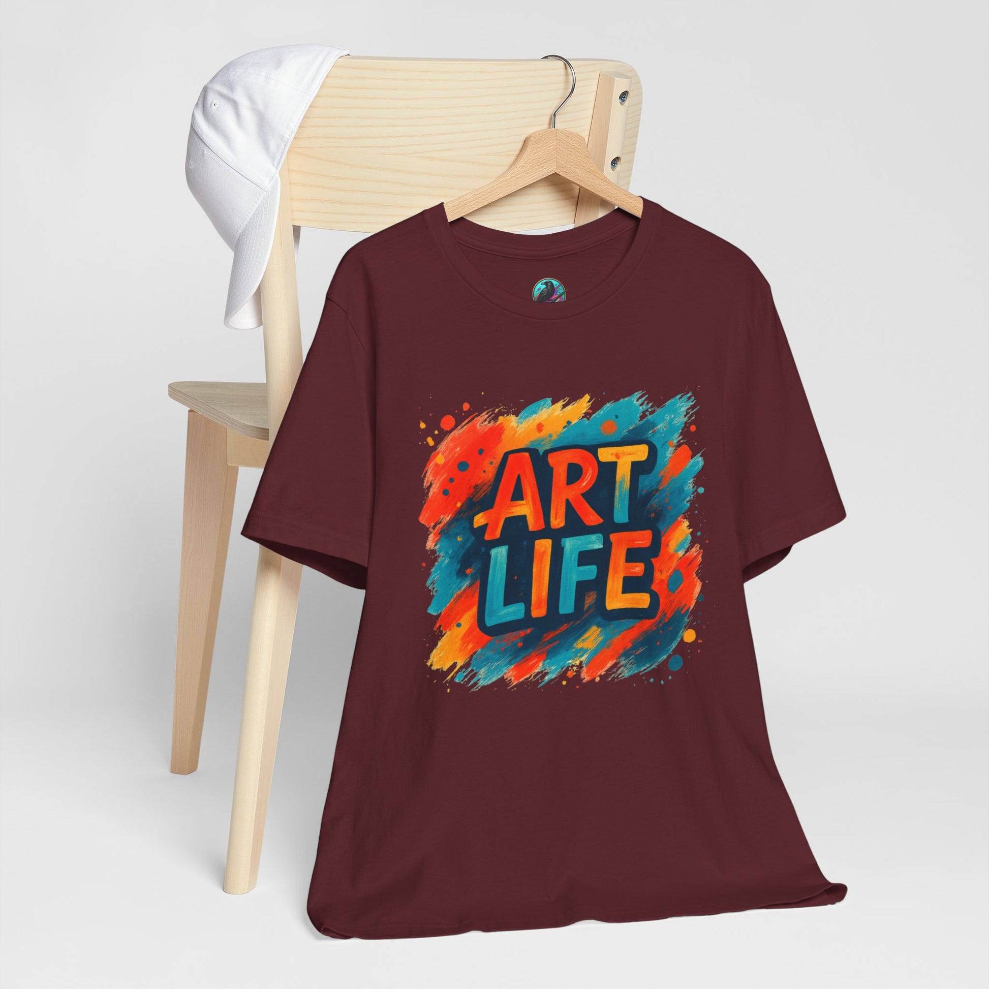 Art Life Graphic Tee - Colorful Painter Brushstroke T‑Shirt Printify