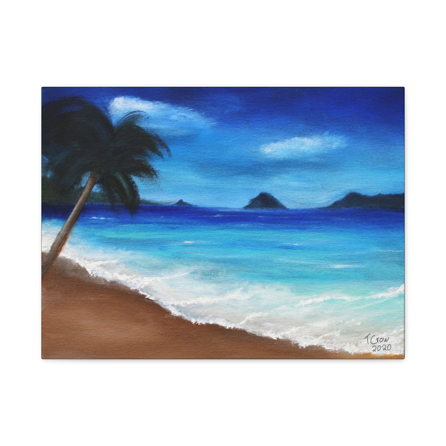 Tropical Seascape Canvas Wall Art - Coastal Beach Decor