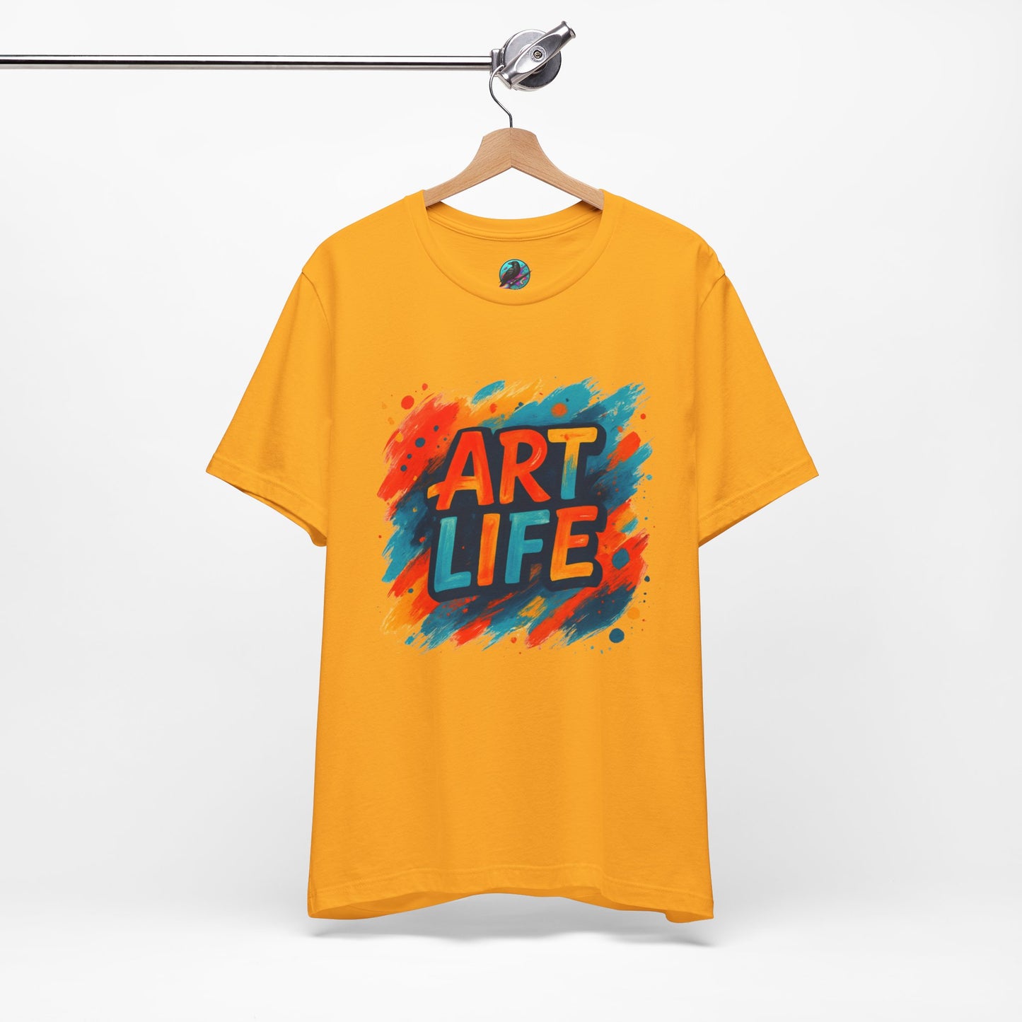 Art Life Graphic Tee - Colorful Painter Brushstroke T‑Shirt Printify