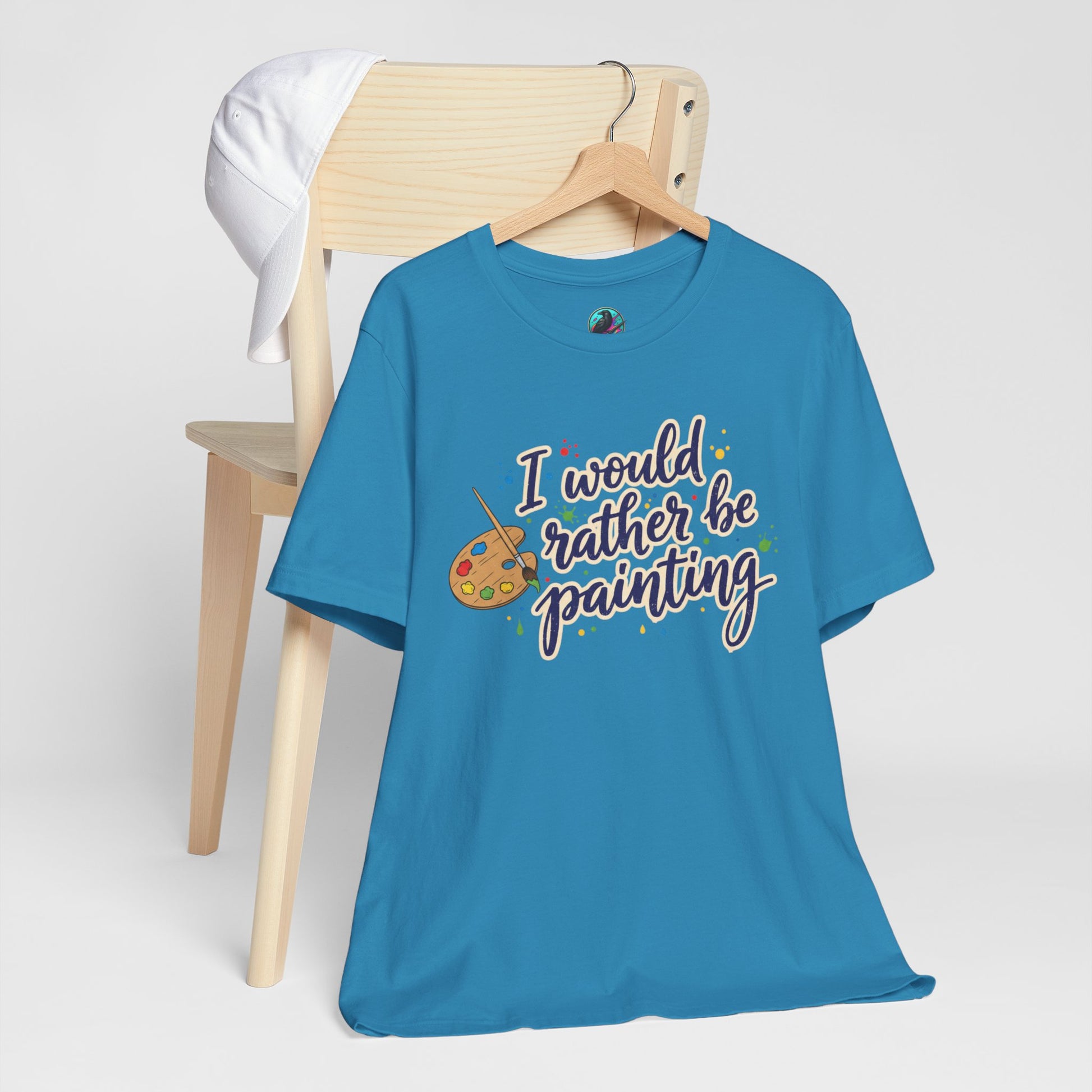 I Would Rather Be Painting T-Shirt – Artist Palette Graphic Tee Printify