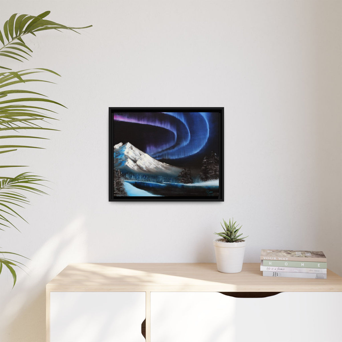 Beneath the Violet Sky - Framed Canvas Print