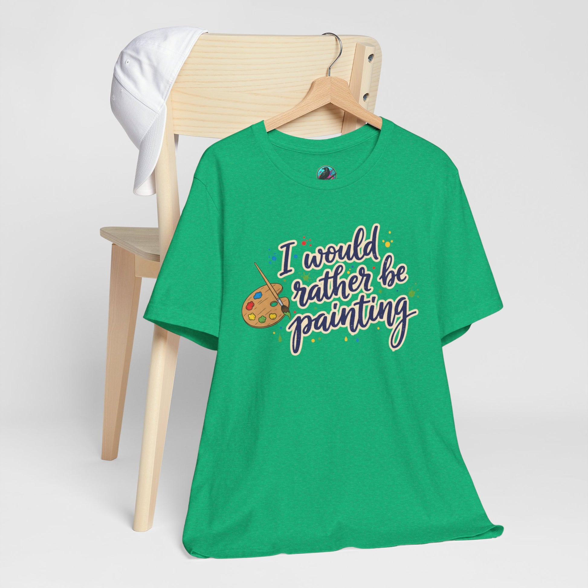 I Would Rather Be Painting T-Shirt – Artist Palette Graphic Tee Printify