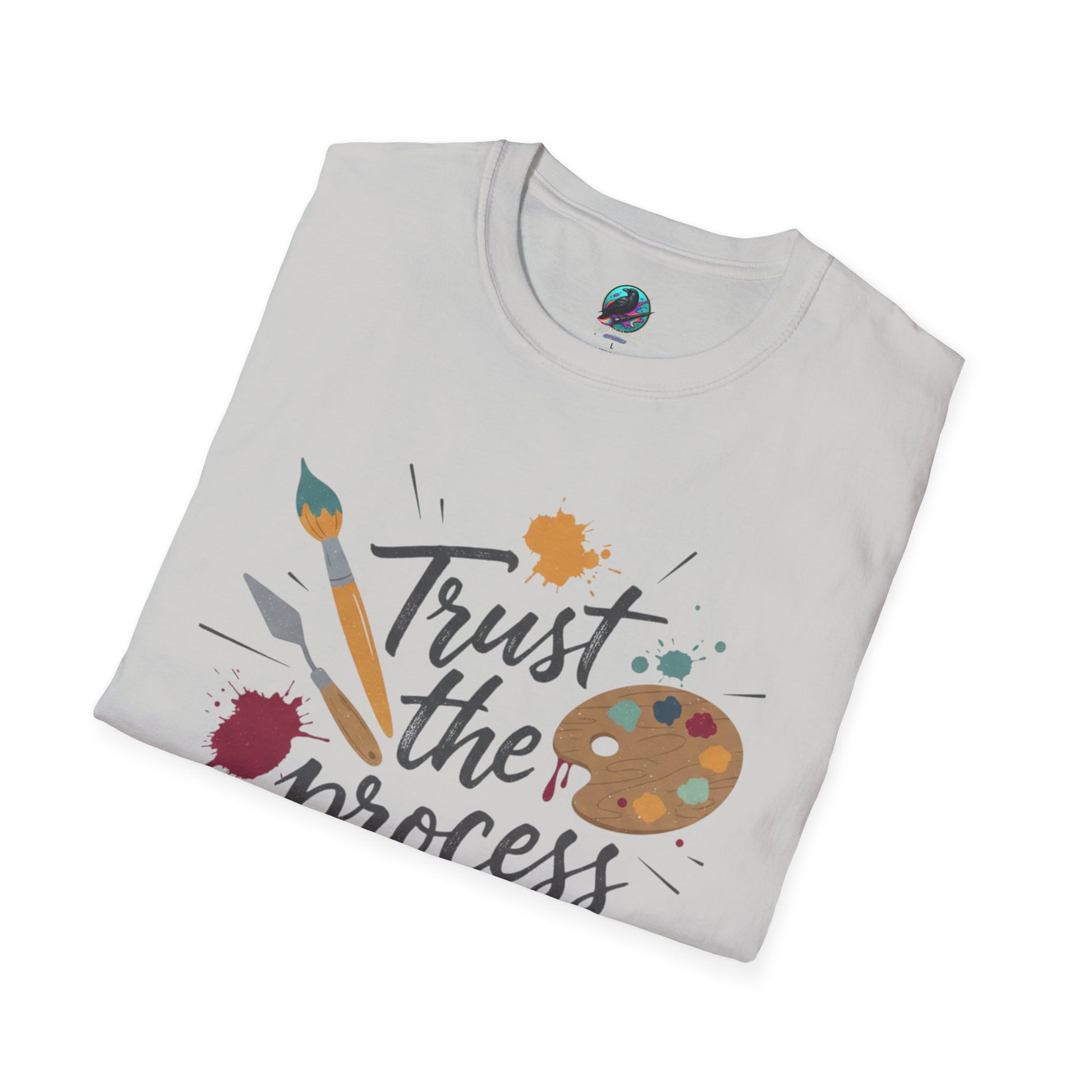 Trust the Process Artist T-Shirt - Inspirational Painter Tee with Palette & Brush Printify