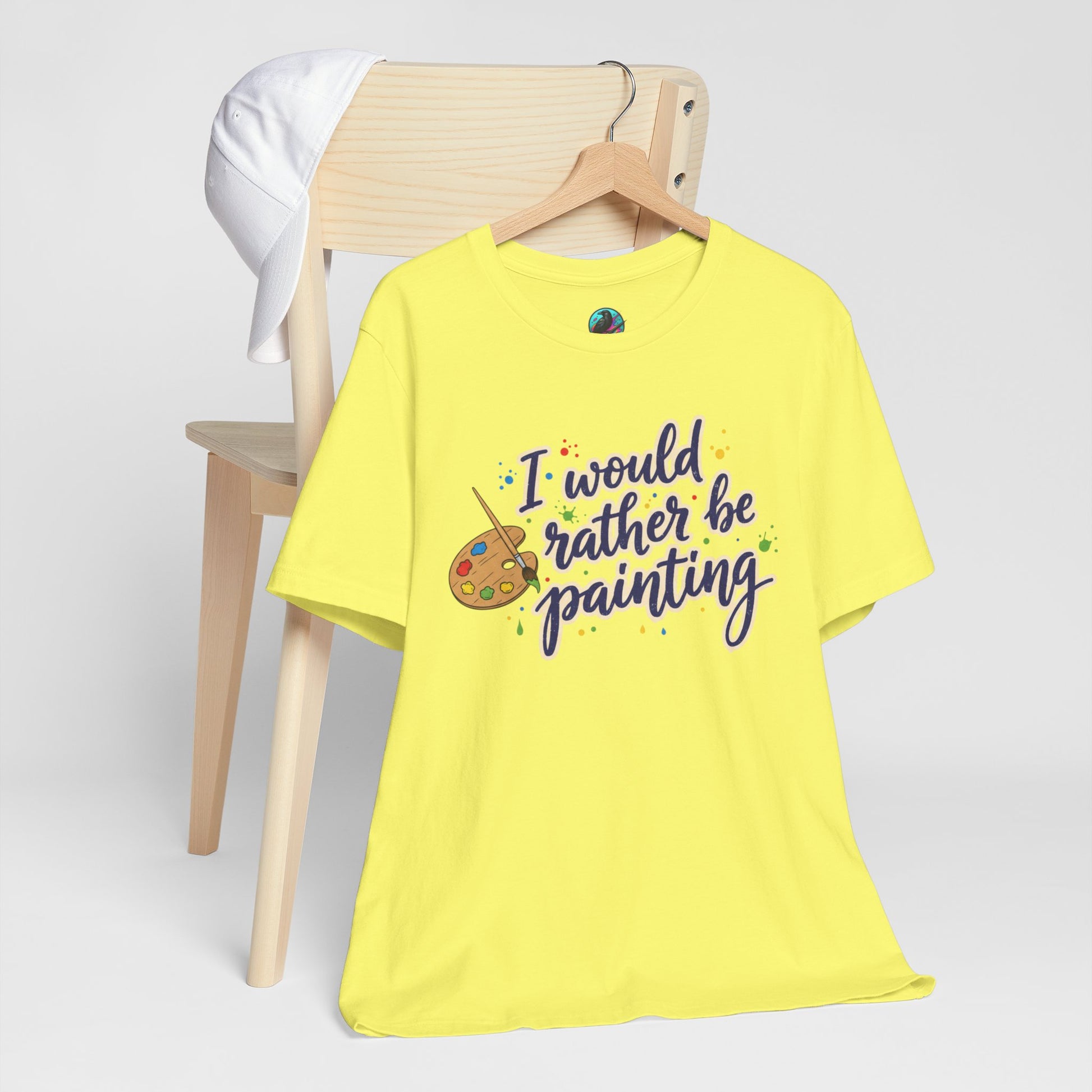 I Would Rather Be Painting T-Shirt – Artist Palette Graphic Tee Printify