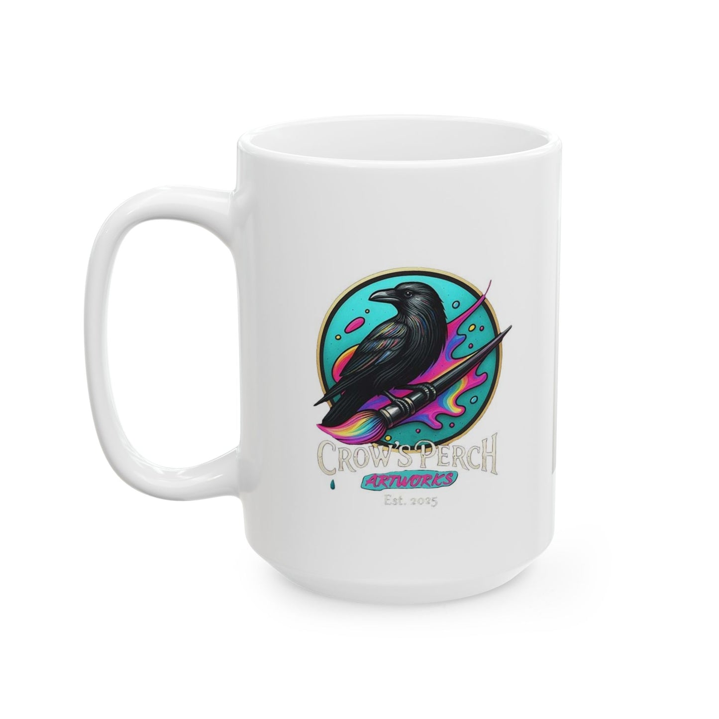 Crow's Perch Artworks Ceramic Mug - Artistic Coffee Cup, Home Decor, Cozy Beverage Holder