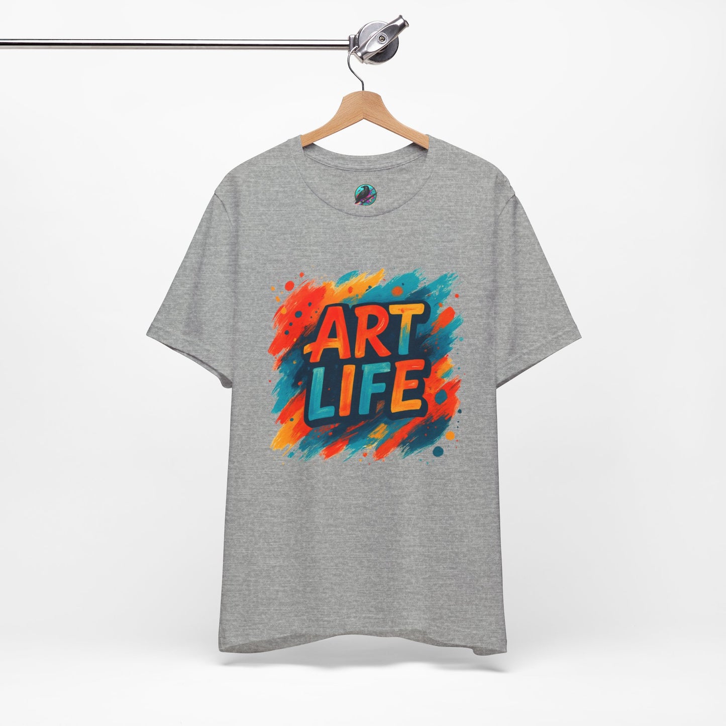 Art Life Graphic Tee - Colorful Painter Brushstroke T‑Shirt Printify
