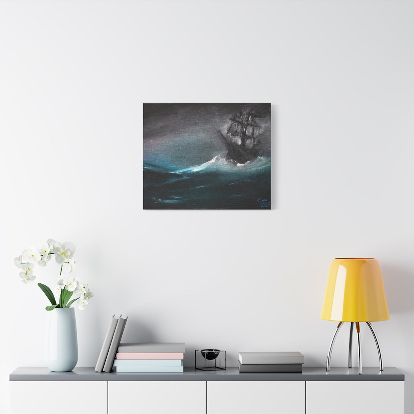 Stormy Seas Ship Canvas Wall Art | Nautical Decor for Home & Office