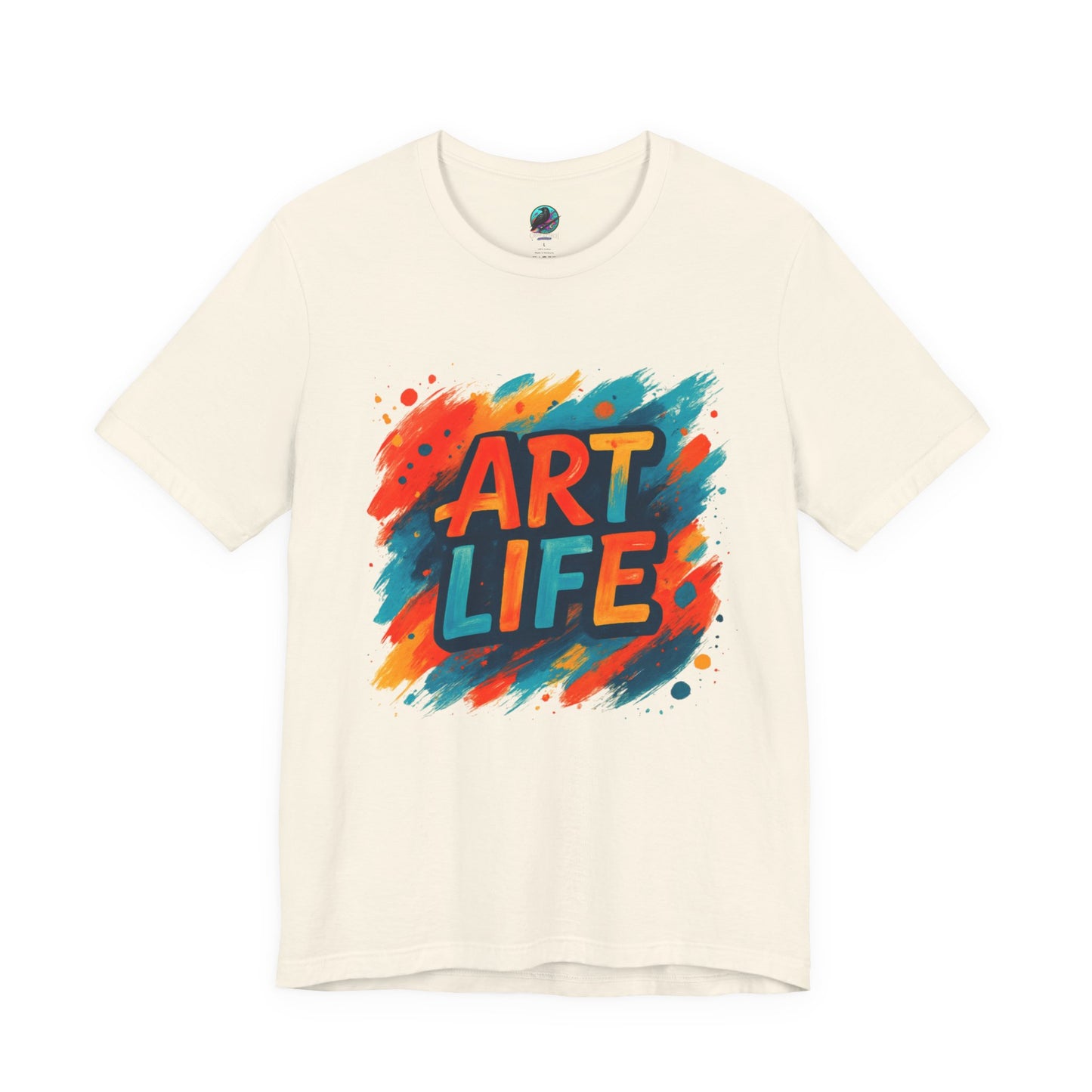 Art Life Graphic Tee - Colorful Painter Brushstroke T‑Shirt Printify