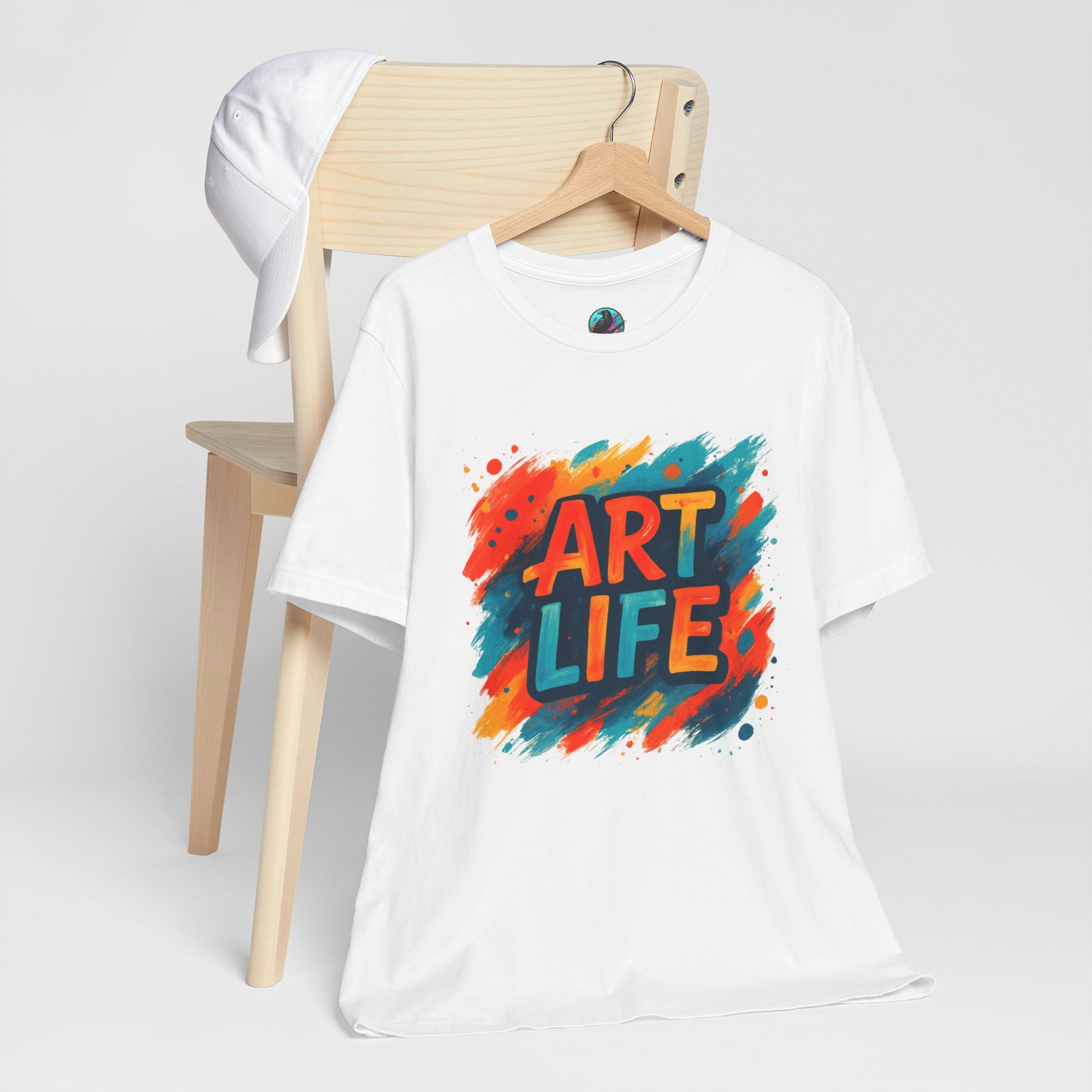 Art Life Graphic Tee - Colorful Painter Brushstroke T‑Shirt Printify