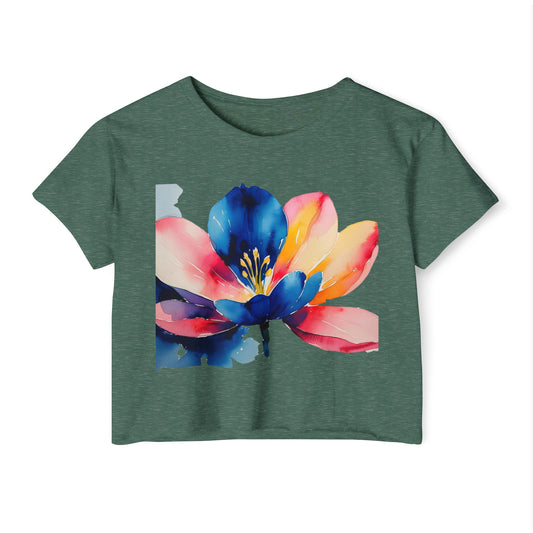 Women's Floral Festival Crop Top