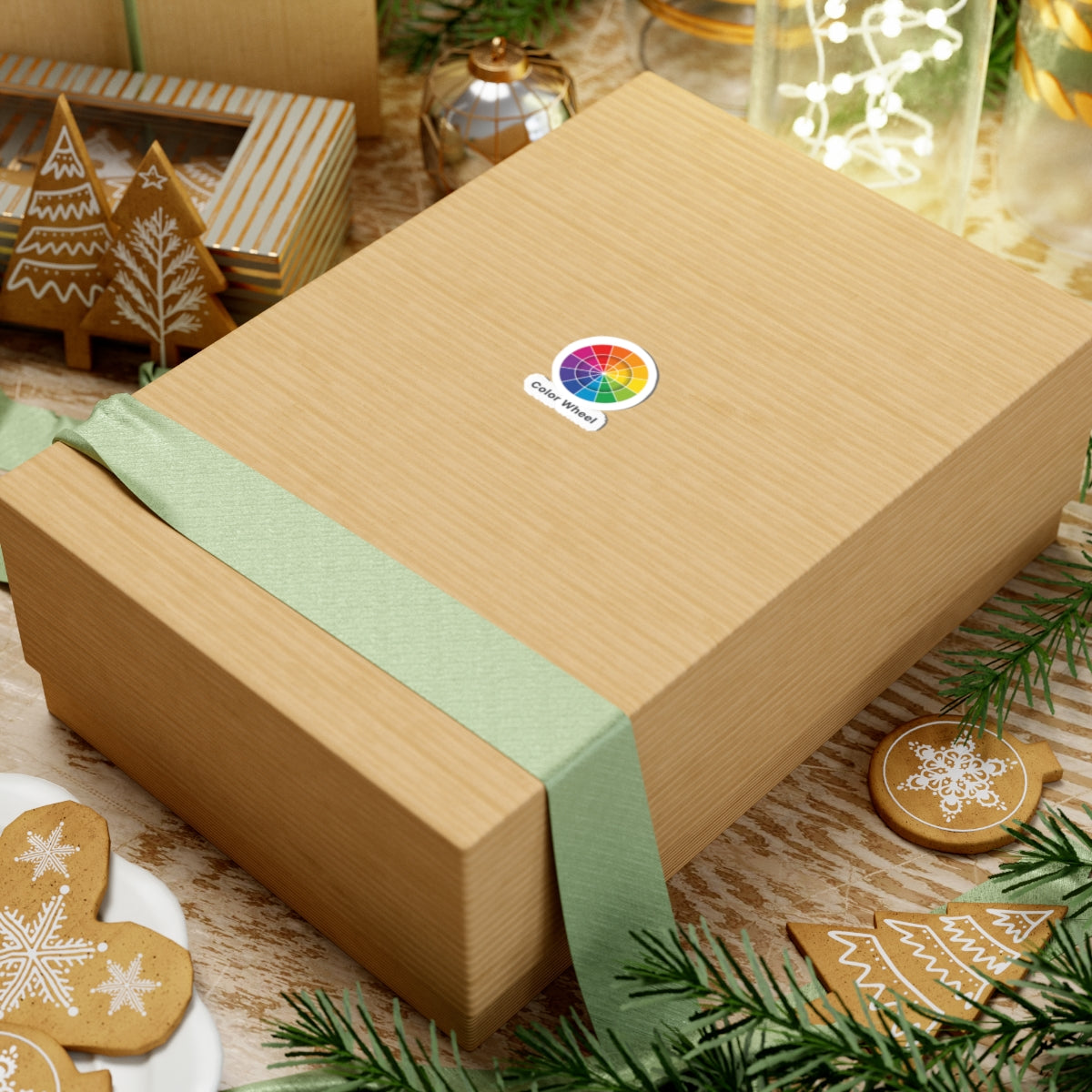 Color Wheel Sticker - Rainbow Palette Design for Laptops, Planners & Art Supplies Printify