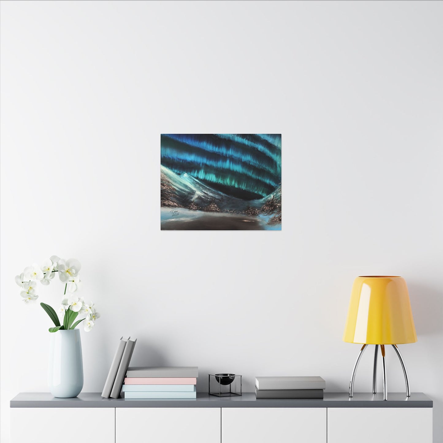 Northern Lights Canvas Wall Art — Aurora Borealis Matte Stretched Canvas