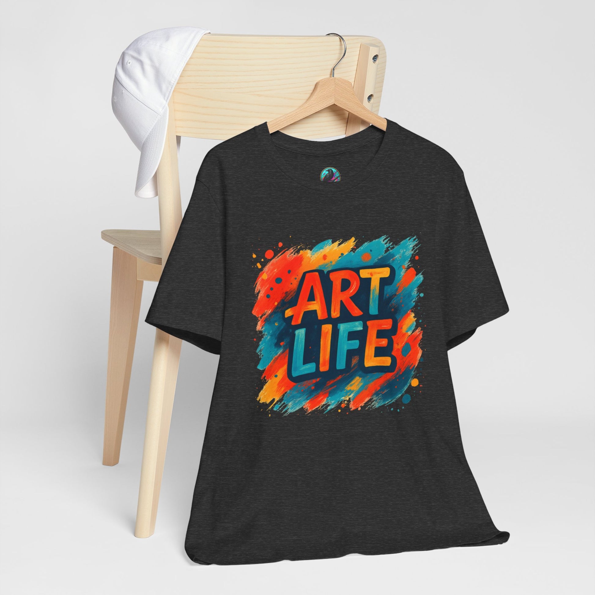 Art Life Graphic Tee - Colorful Painter Brushstroke T‑Shirt Printify