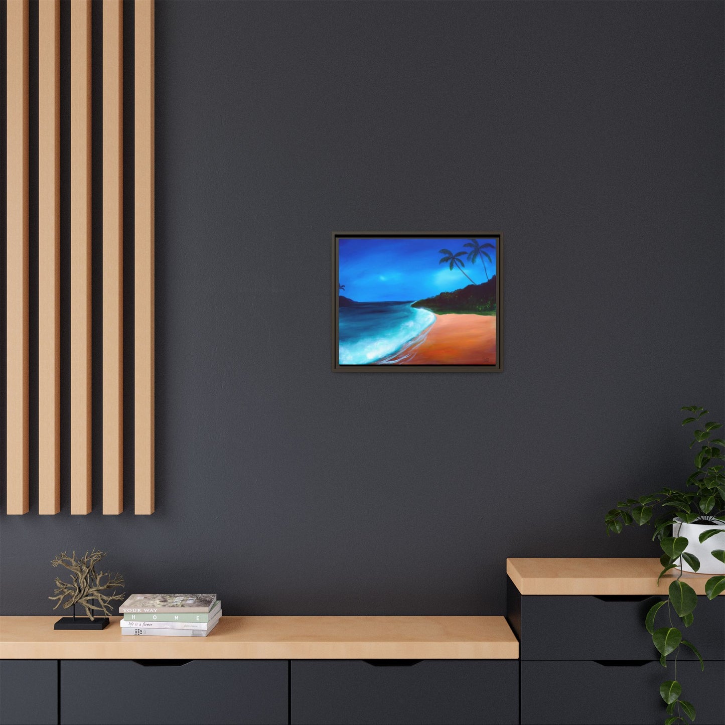 Sunlit Tide - Framed Canvas Print