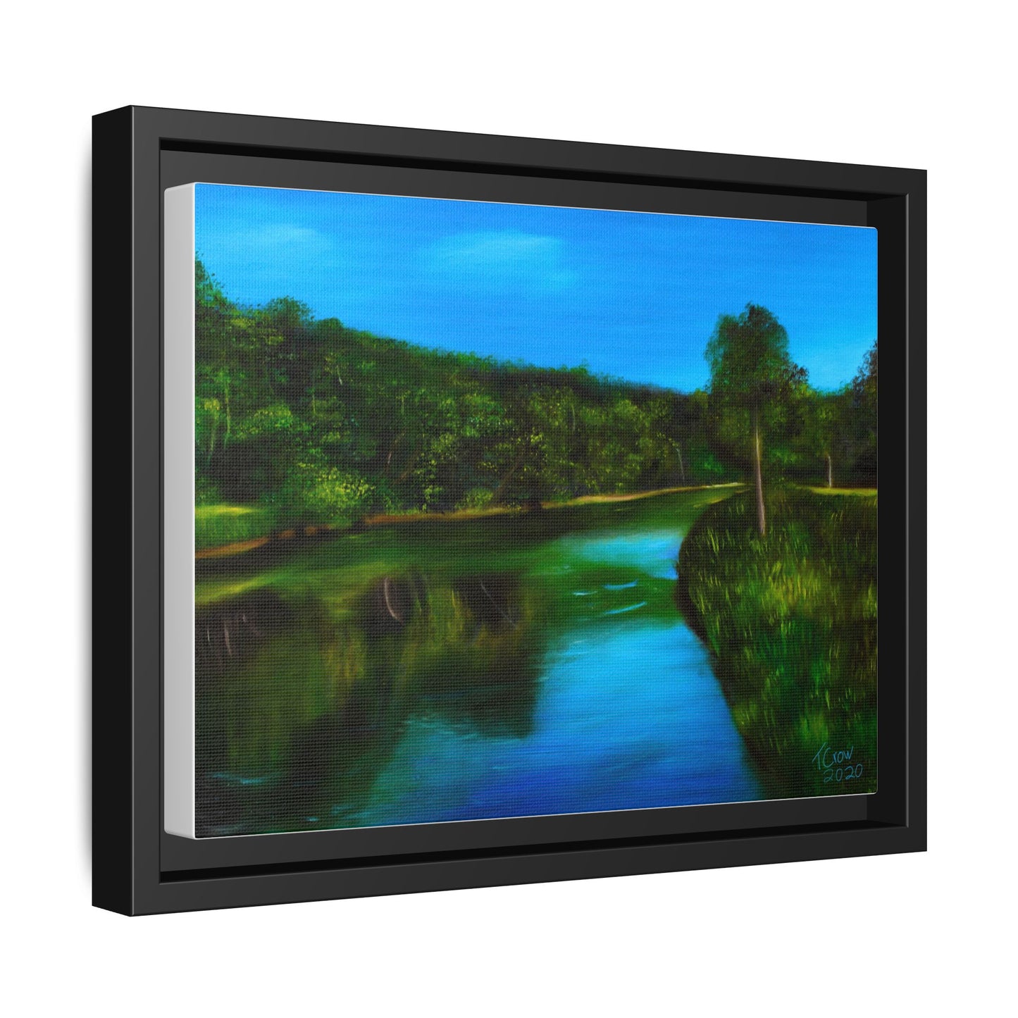 Framed Matte Canvas Art – Serene Nature Landscape