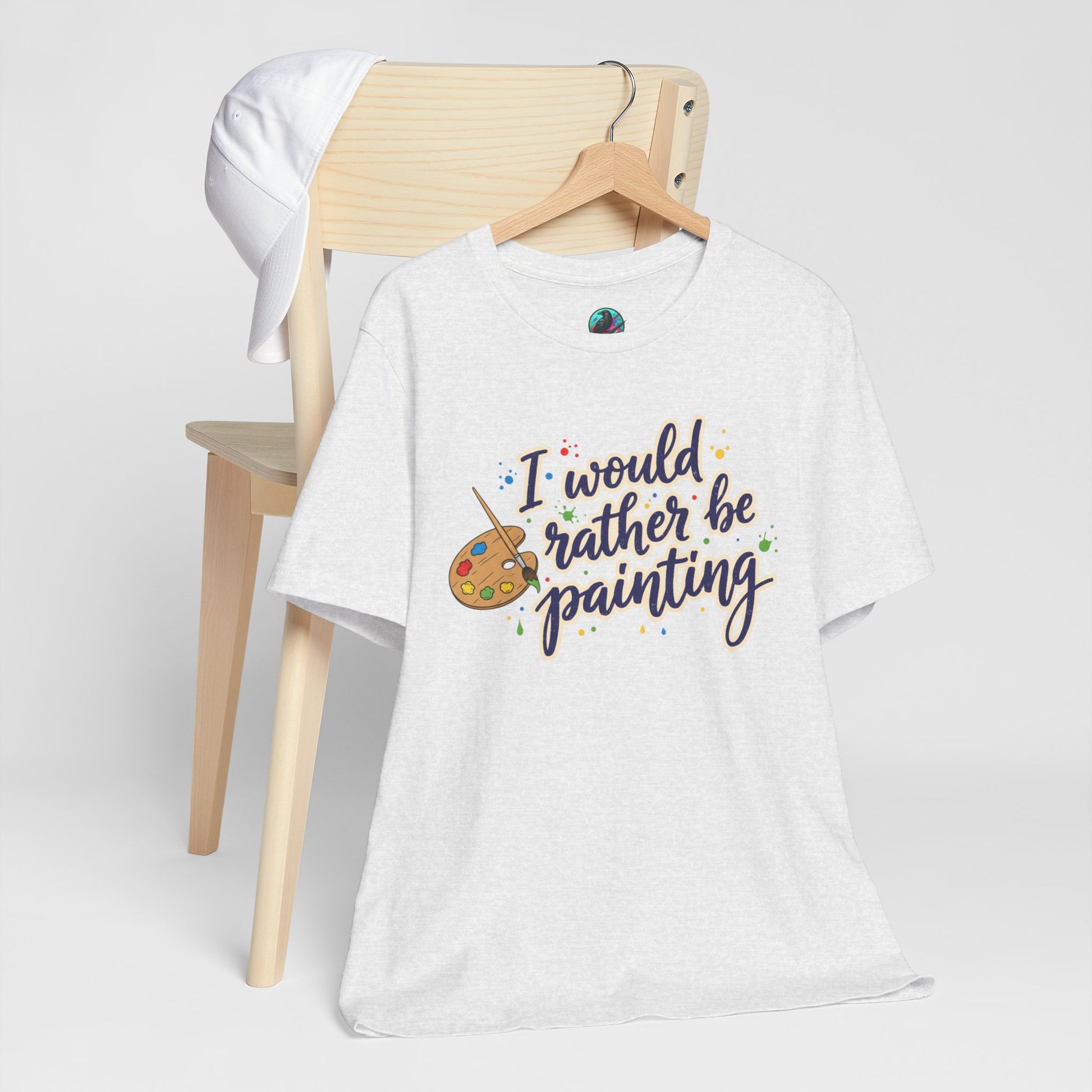 I Would Rather Be Painting T-Shirt – Artist Palette Graphic Tee Printify