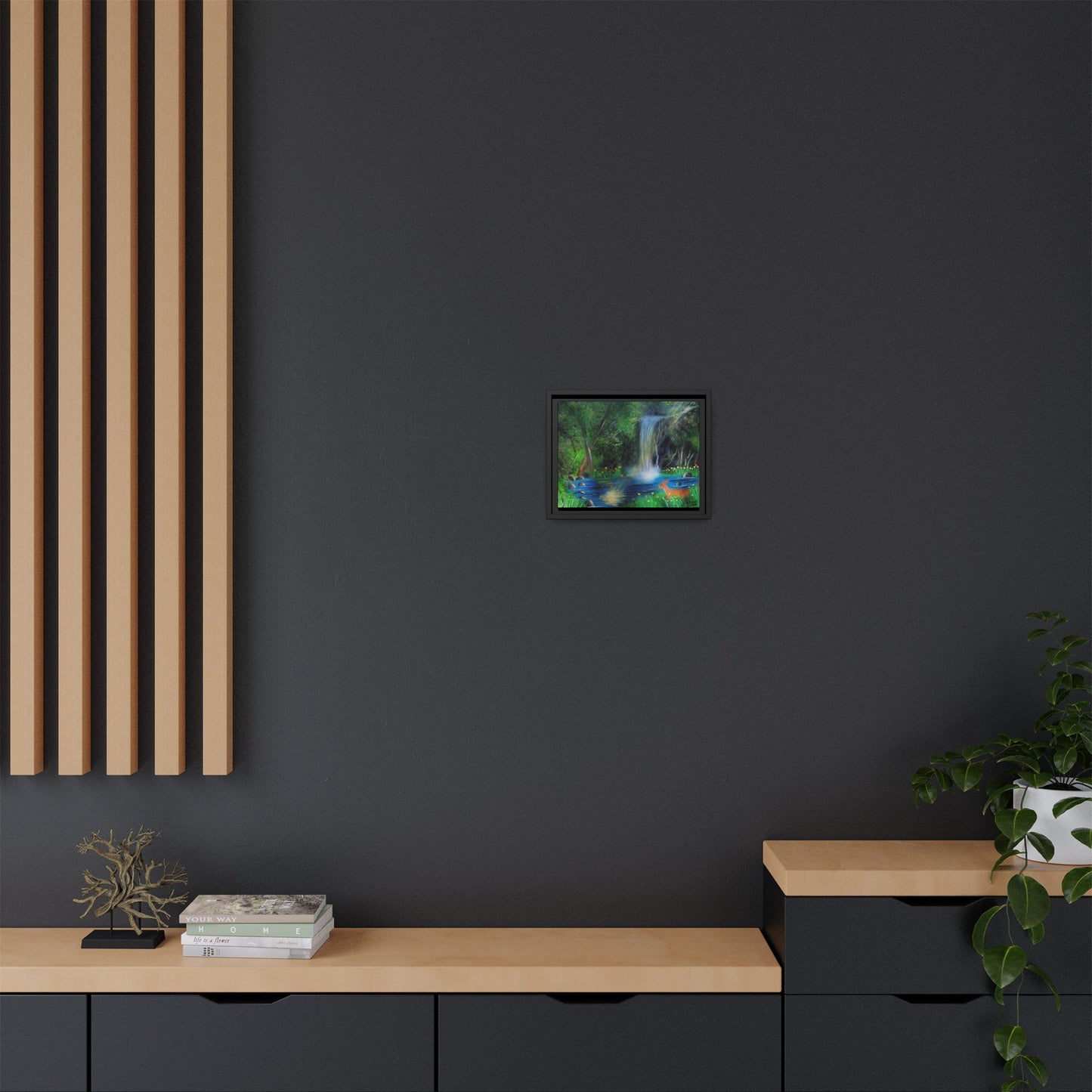 Serene Escape - Framed Canvas Print