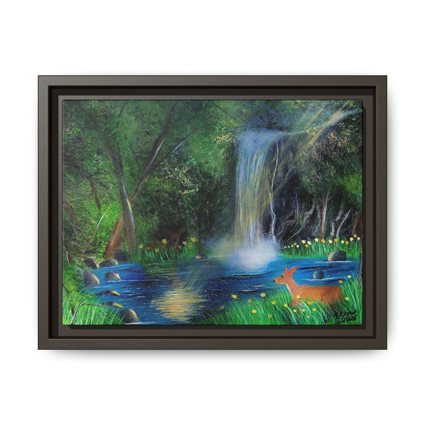 Serene Escape - Framed Canvas Print
