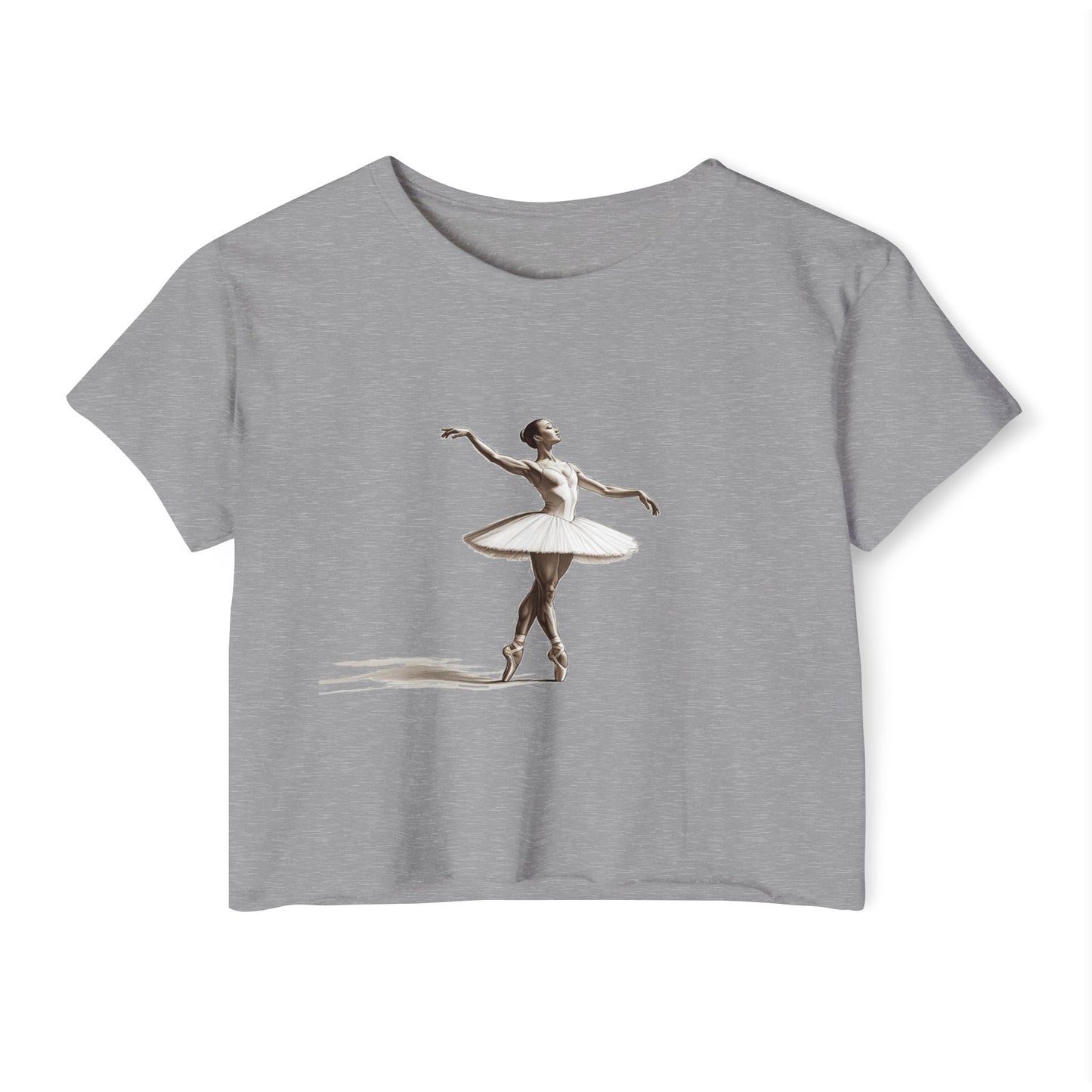 Ballerina Crop Top, Comfortable Summer Wear, Bohemian Style Tee, Perfect for Music Festivals, Dance Events, Beach Days