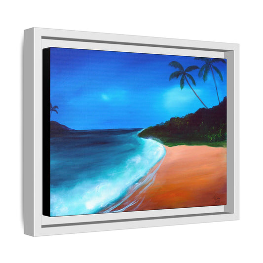Sunlit Tide - Framed Canvas Print