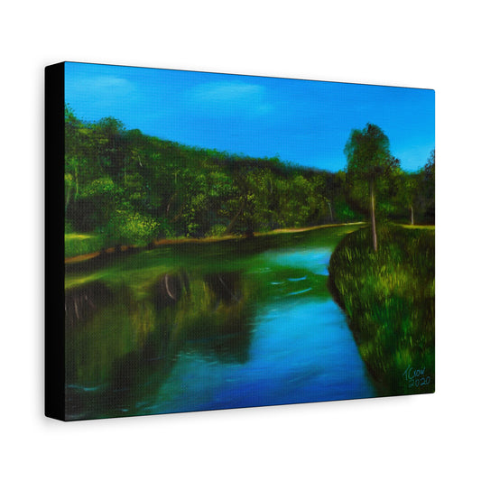 Serene Landscape Stretched Canvas Art