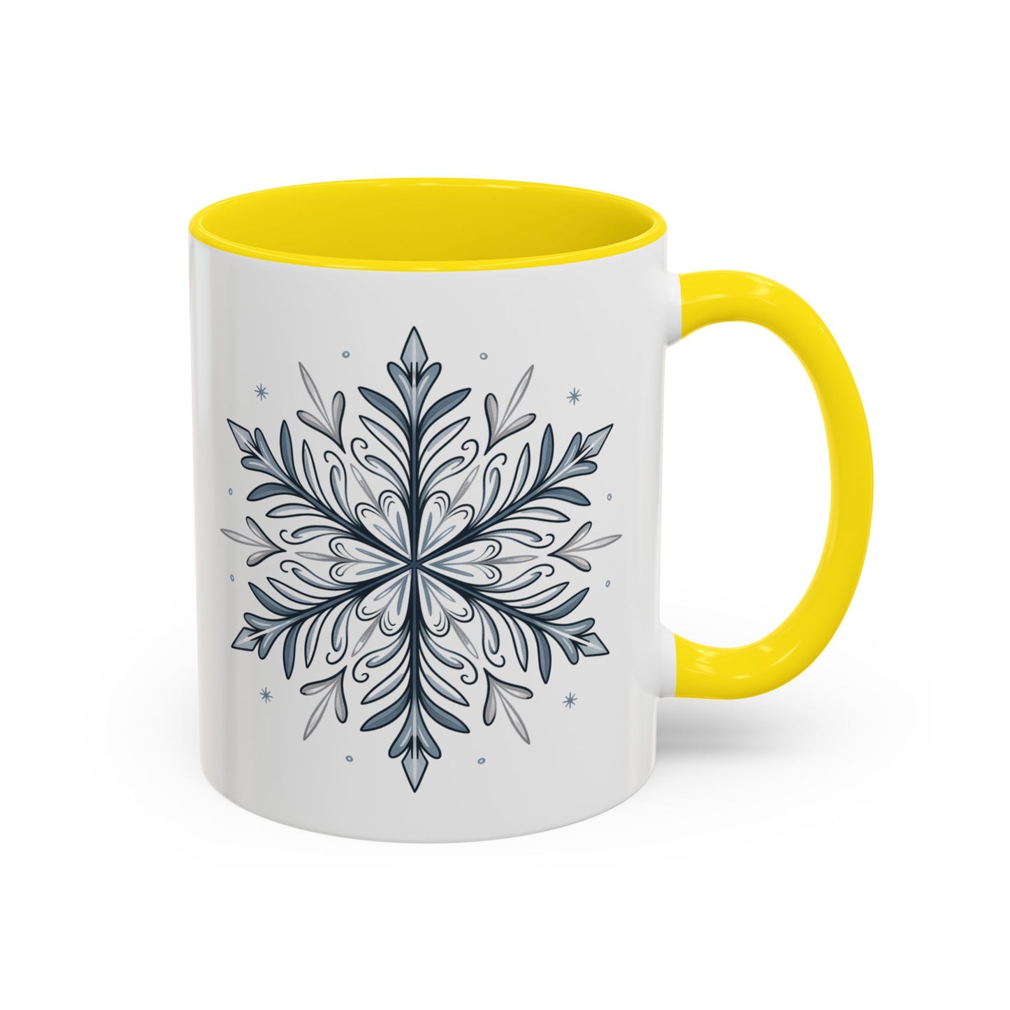 Cozy Winter Accent Coffee Mug - Perfect Gift for Hot Beverage Lovers, Seasonal Decor, Snowflake Design, Winter Mug, Holiday Cheer