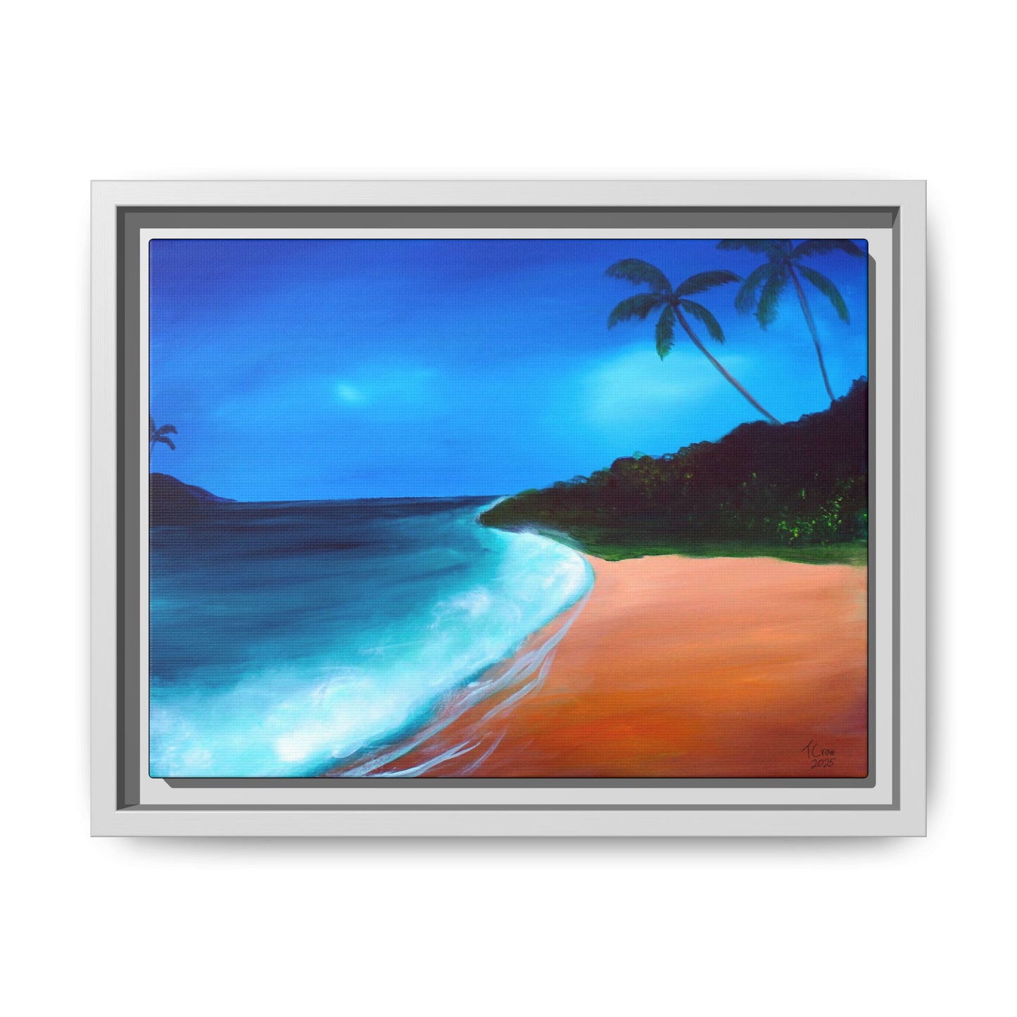 Sunlit Tide - Framed Canvas Print