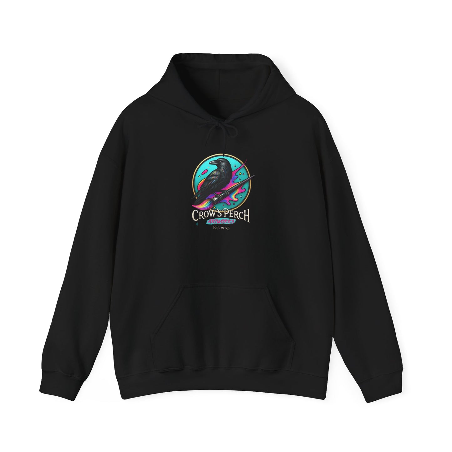 Crow's Perch Artworks Graphic Hoodie, Cozy Sweatshirt Gift, Stylish Layering Piece, Everyday Fashion Statement